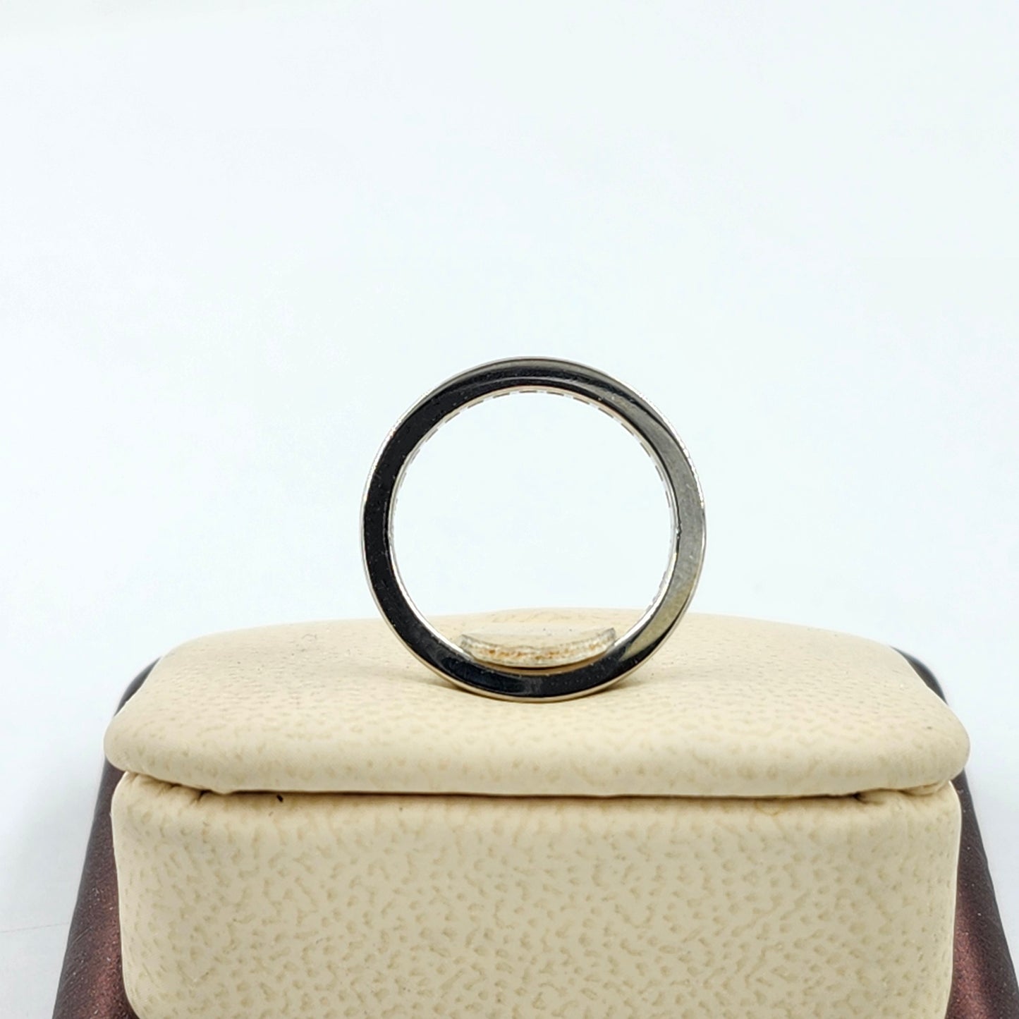 14k Gold Natural Diamond Wedding Band: Full Eternity Round Diamond Channel Set 2.5mm Ring - Anniversary gift