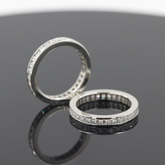 Sean's handmade custom order ( Platinum Wedding Ring )