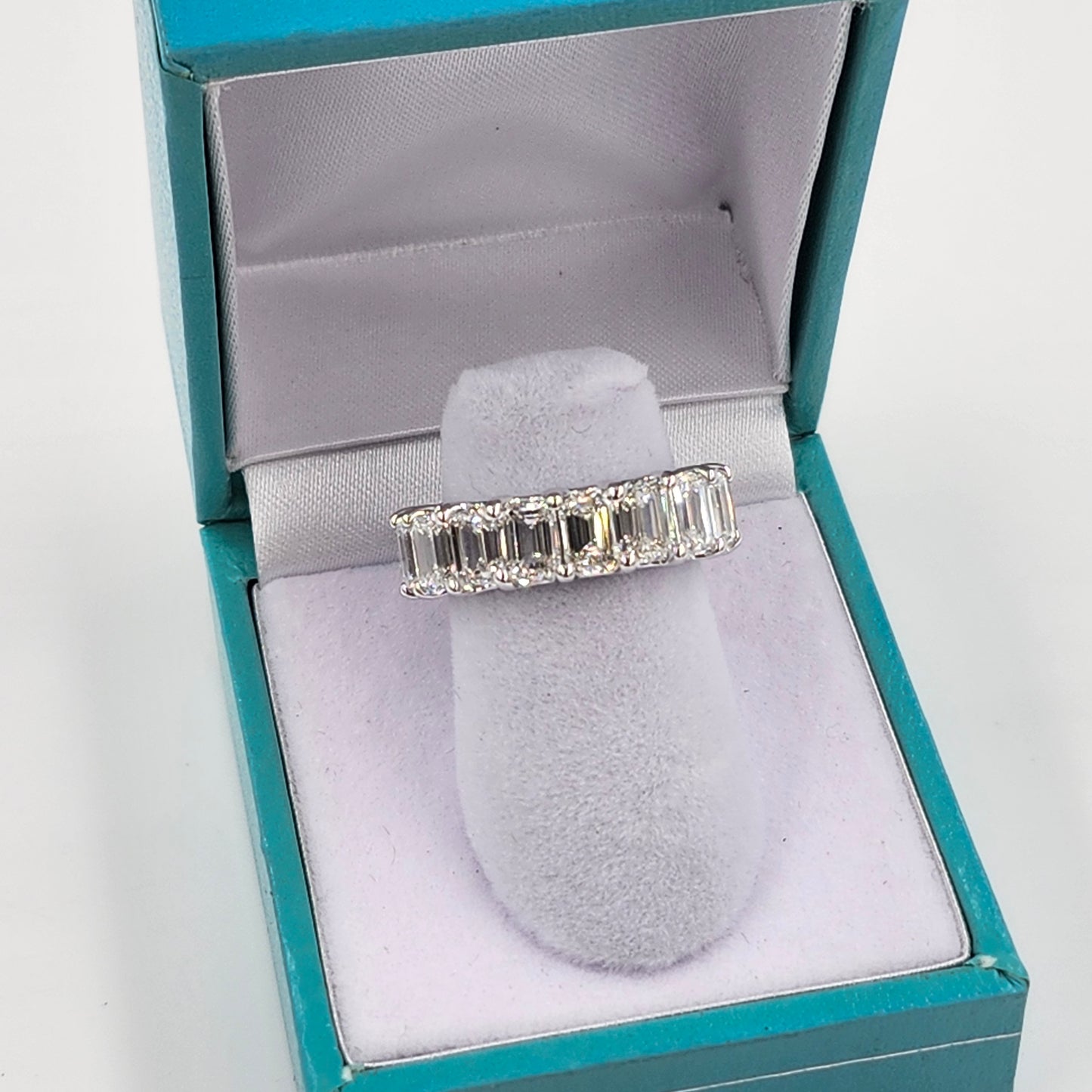 GIA Certified Emerald Cut Natural Diamond Eternity Wedding Band/8.6ct Emerald Cut Diamond Width 6.2mm/Eternity Diamond Ring/Anniversary gift  View on Etsy Copy   Active Listed on Jul 18, 2025