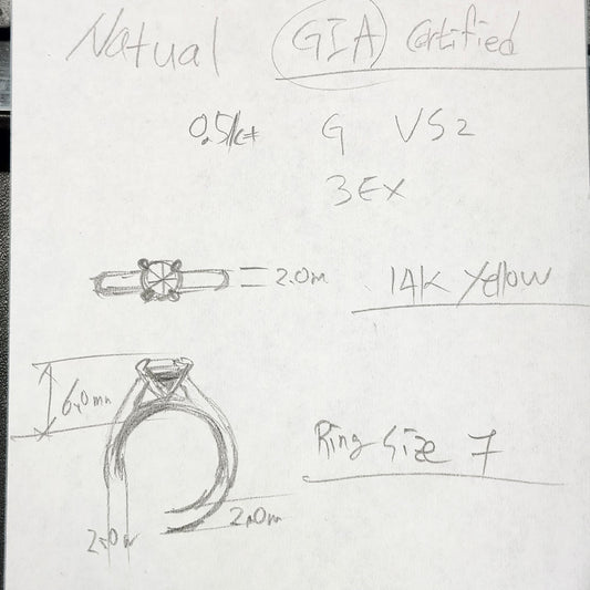 Sean's handmade custom order ( Natural Diamond  Ring )