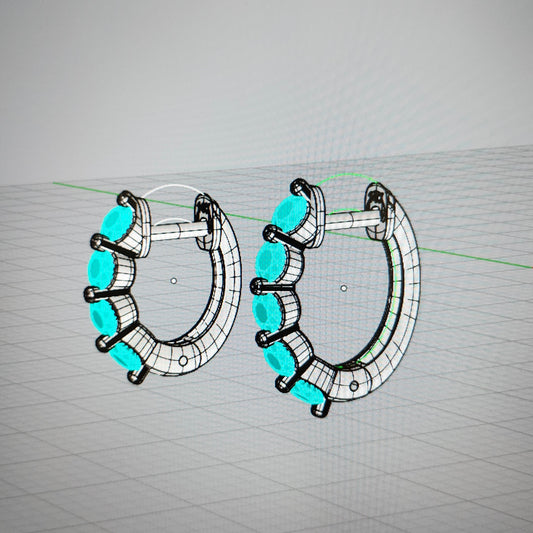 Sean's handmade custom order ( Hoop Earrings Size Upgrade )