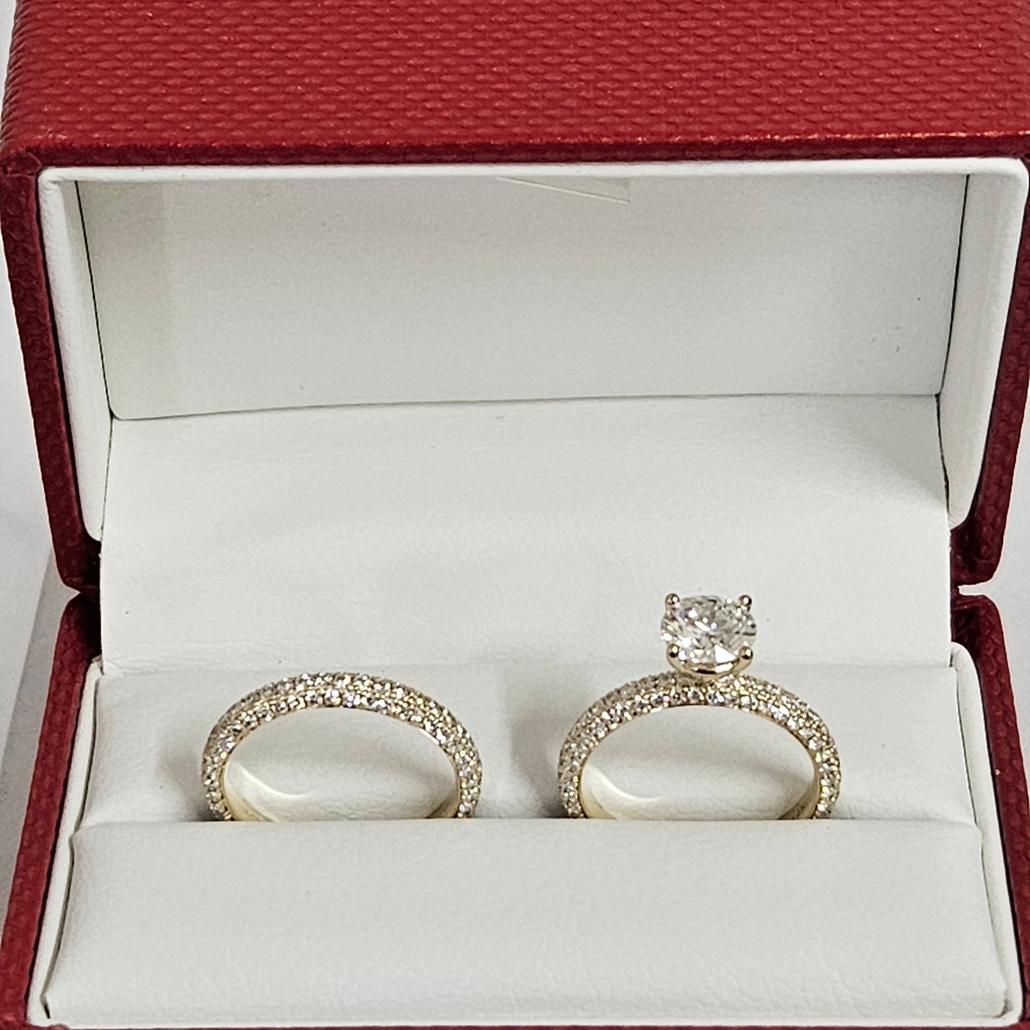 14K Gold Full Eternity Lab Diamond 3.0mm Matching Wedding Band - Anniversary Ring