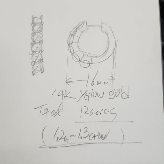 Sean's handmade custom order ( Hoop Earrings Size Upgrade )