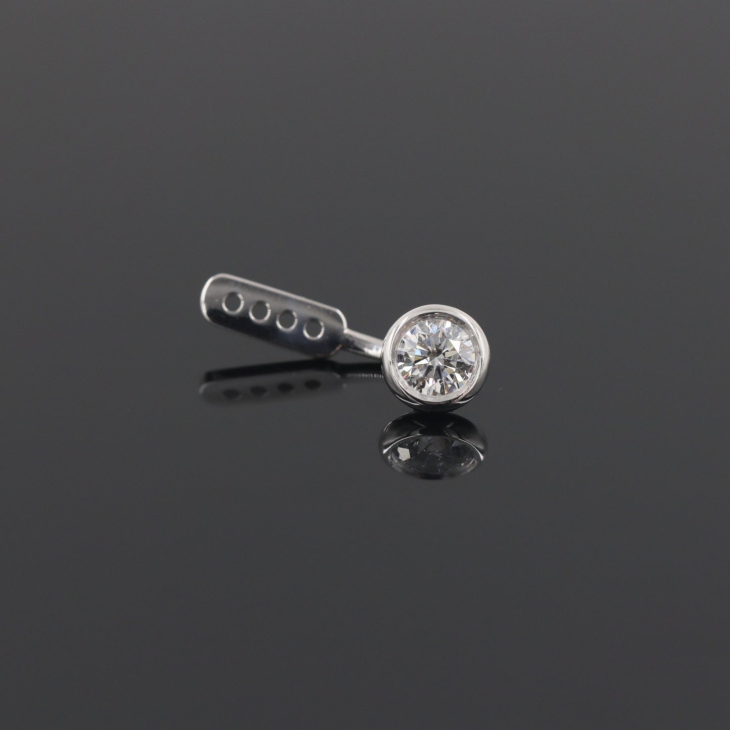 Lab Grown Diamond Jacket Earring/14K gold Bezel Set Diamond Jacket Earring/Lab Diamond Earring/Single or Pair Earrings/Anniversary gift