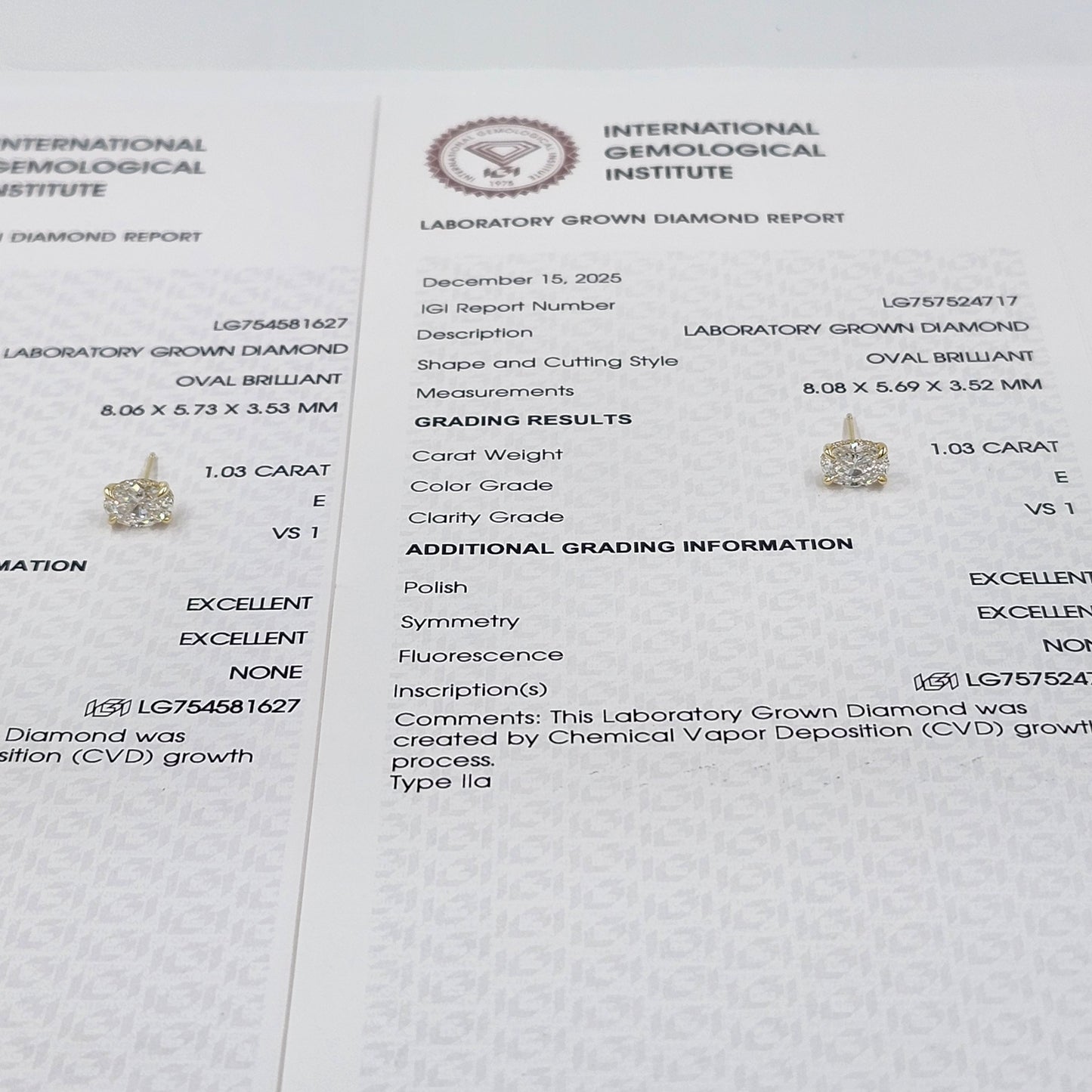 Lab Grown Diamond Oval Stud Earrings: 14k Gold, Hidden Halo, Wedding Jewelry - Anniversary gift