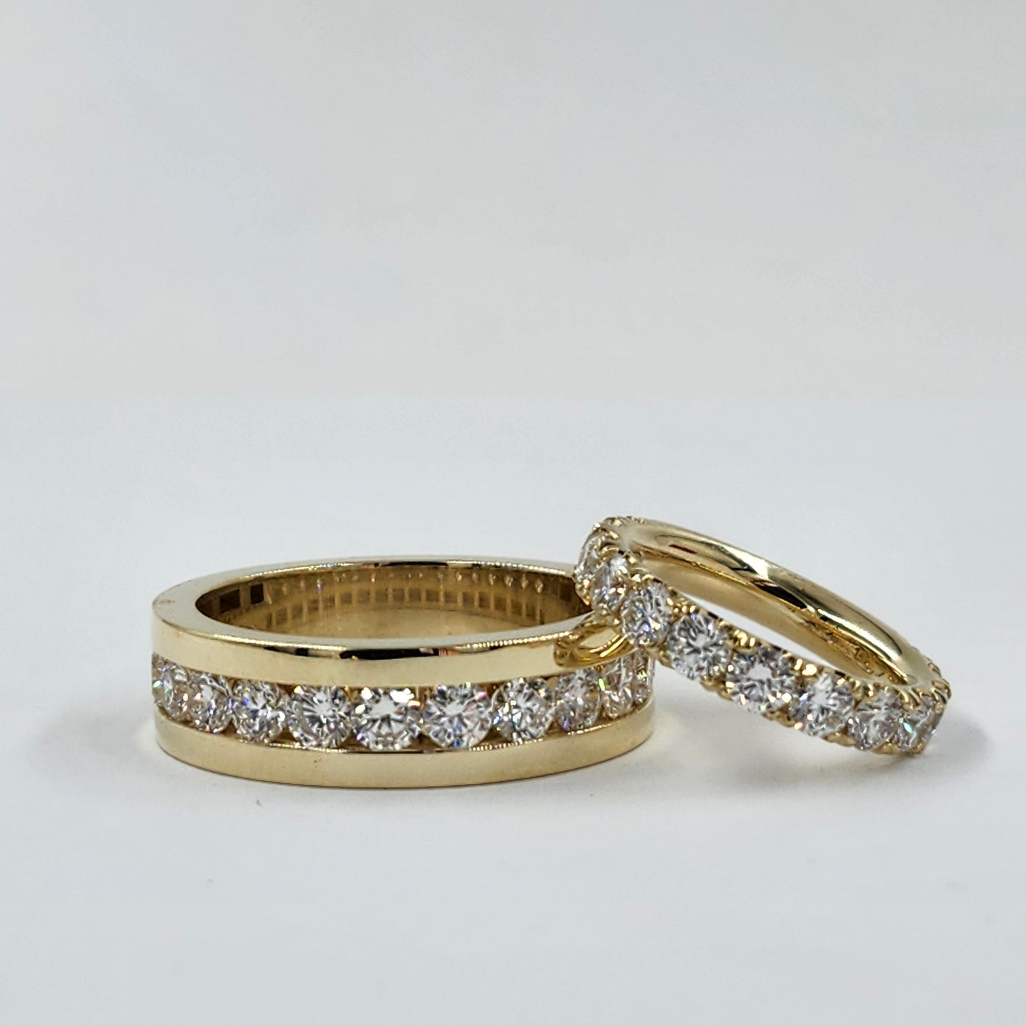 Sean's handmade custom order ( 3/4 Eternity Diamond Wedding Ring )