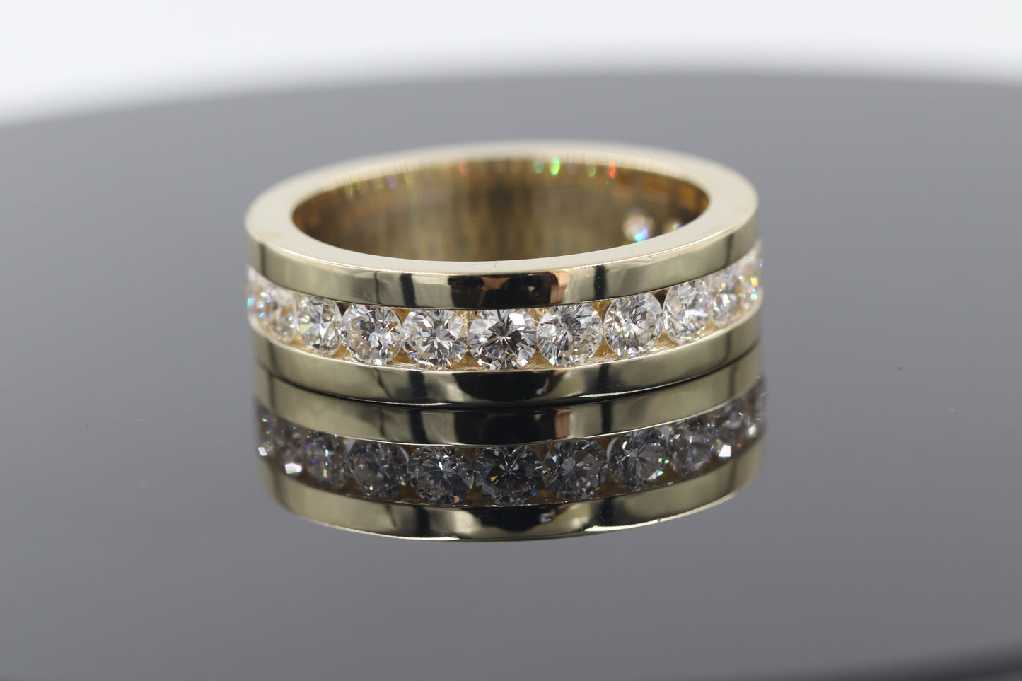 Sean's handmade custom order ( 3/4 Eternity Diamond Wedding Ring )