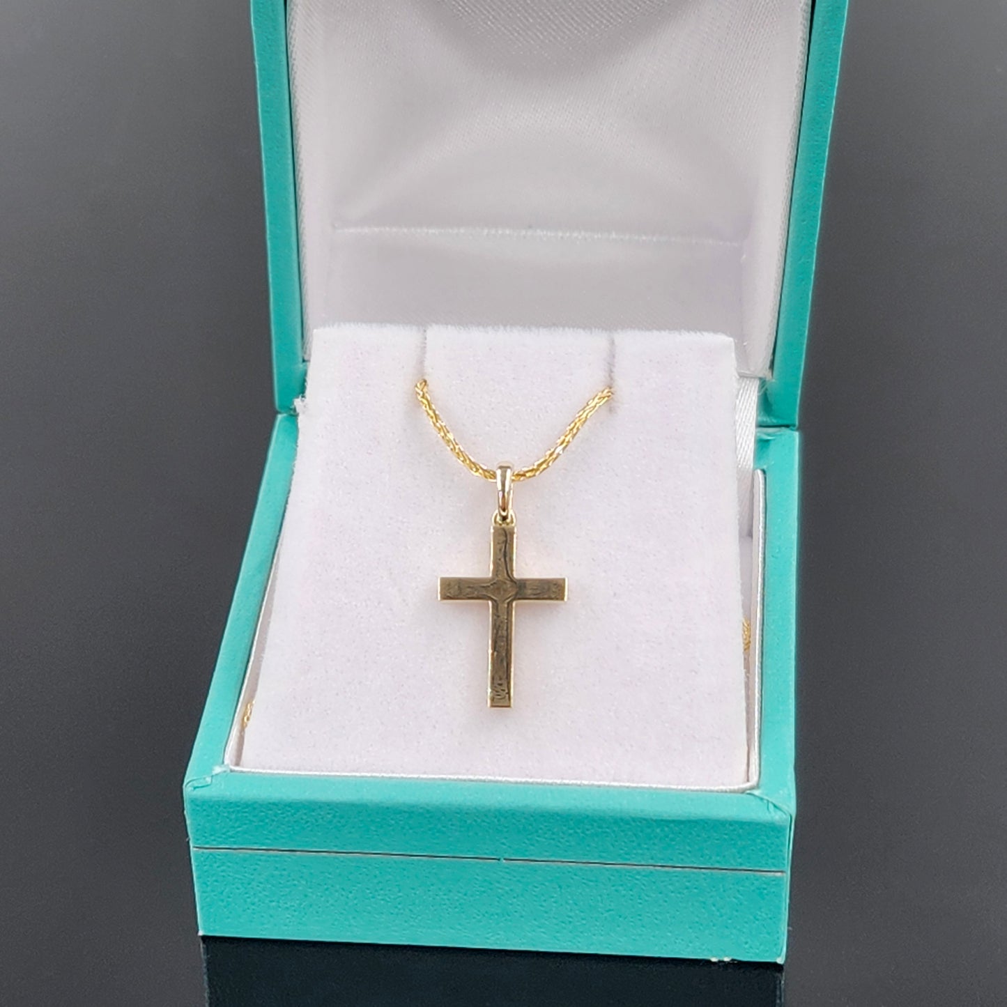 Men's Gold Cross Necklace/14k Gold Filled rope Chain/Gifts for Men/Engagement/confirmation/Men's small Gold Cross Pendant