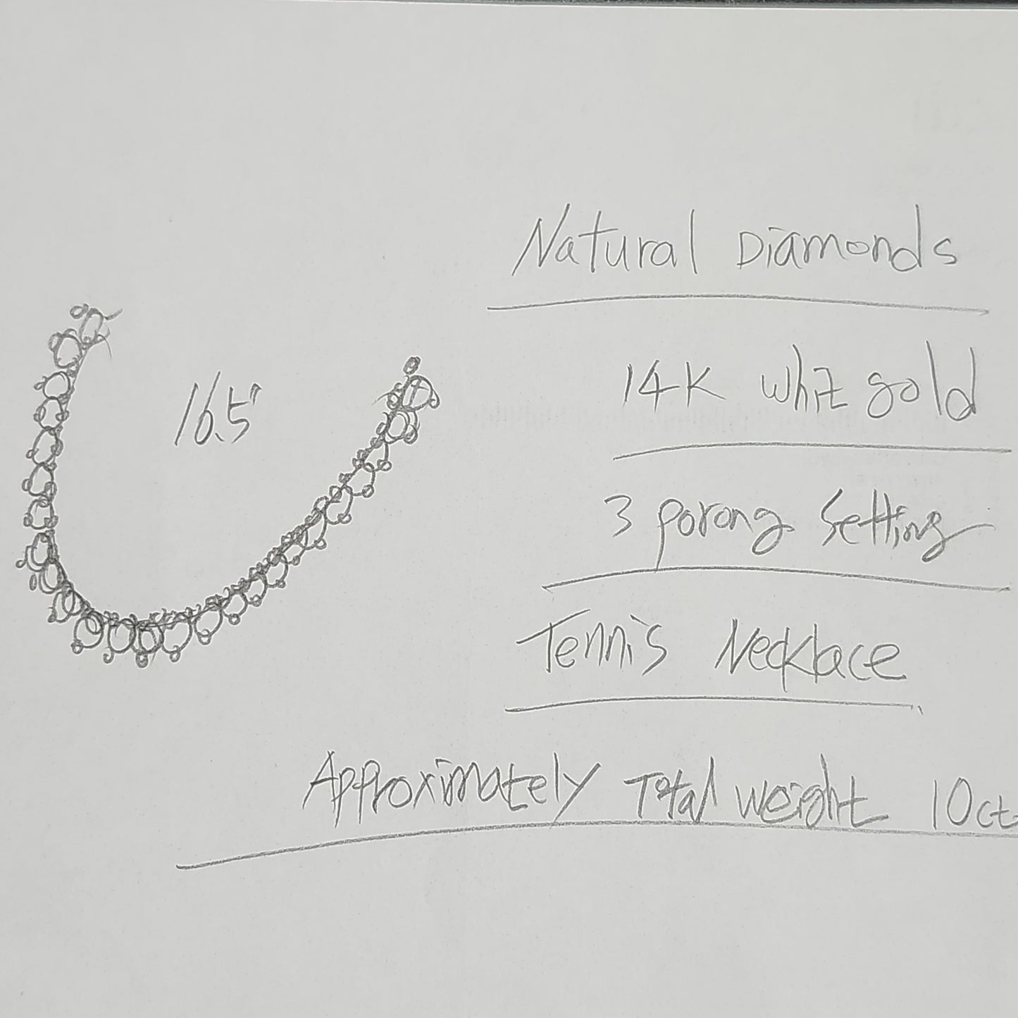 Sean's handmade custom order ( Tennis Necklace )