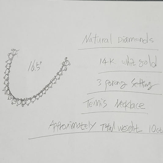 Sean's handmade custom order ( Tennis Necklace )