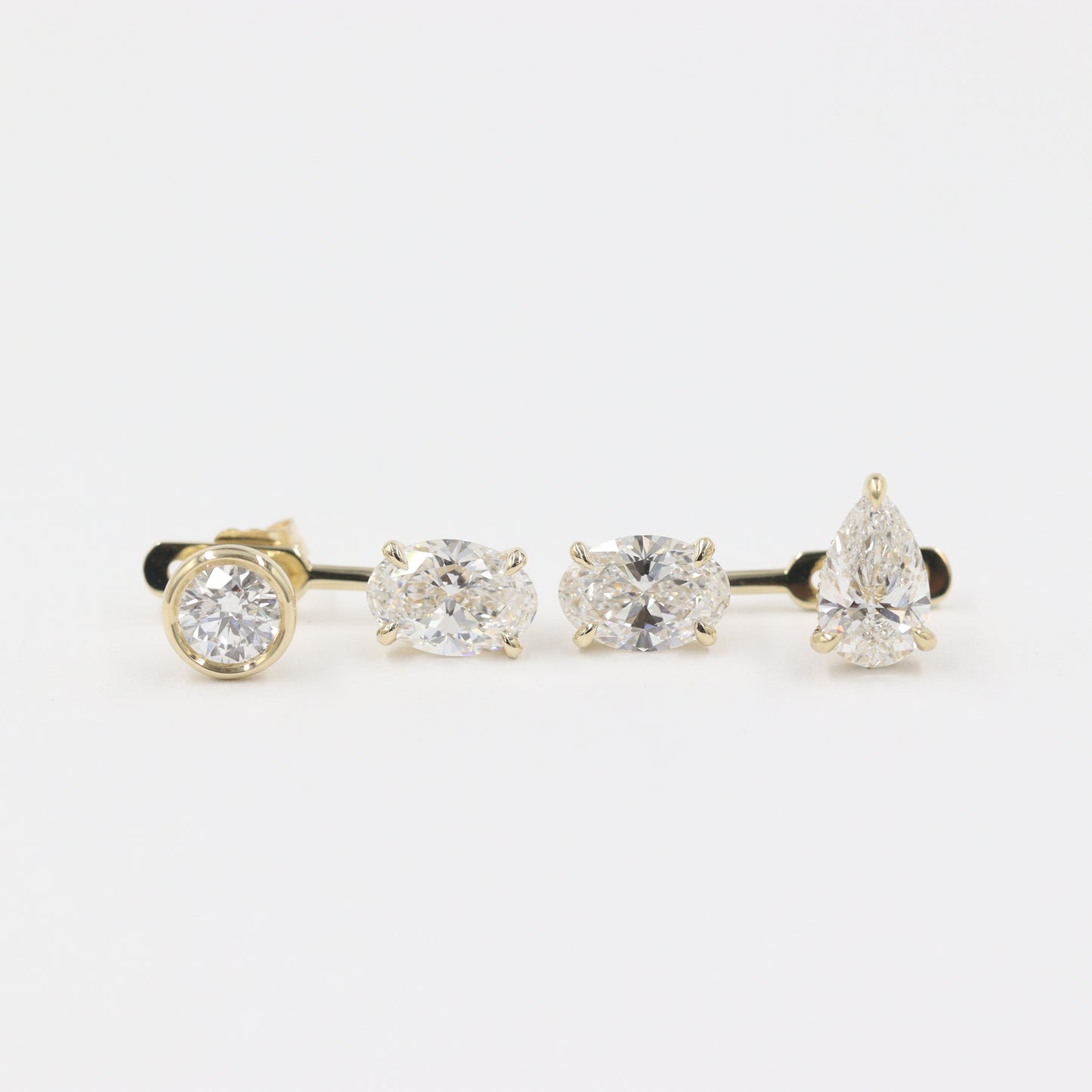 Oval Lab Diamond Jacket Earring/ Four Prong Diamond Jacket Earring/ Jacket earring only / Single or Pair Jacket Earring/ Anniversary gift