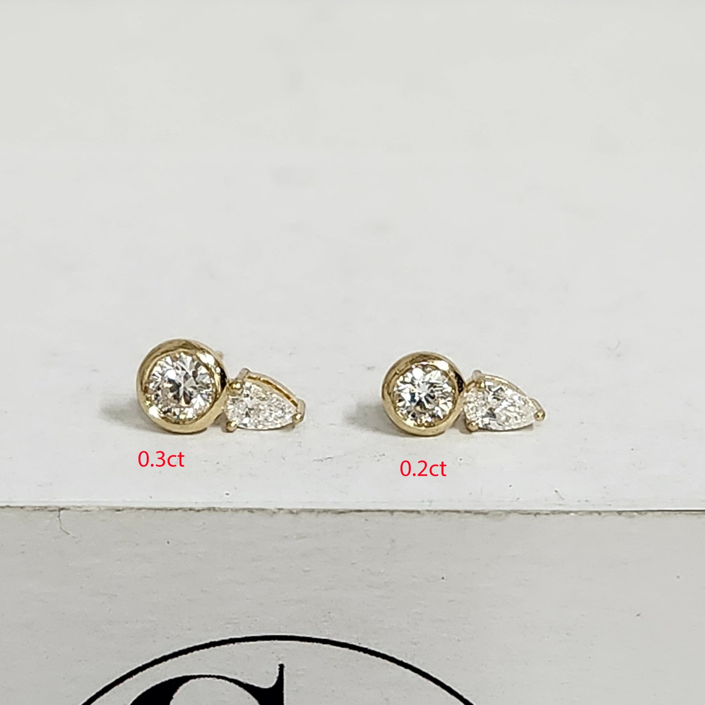 Pear Lab Diamond Jacket Earring/ Pear Diamond Jacket Earring/Jacket earring only/Diamond Single or Pair Jacket Earring