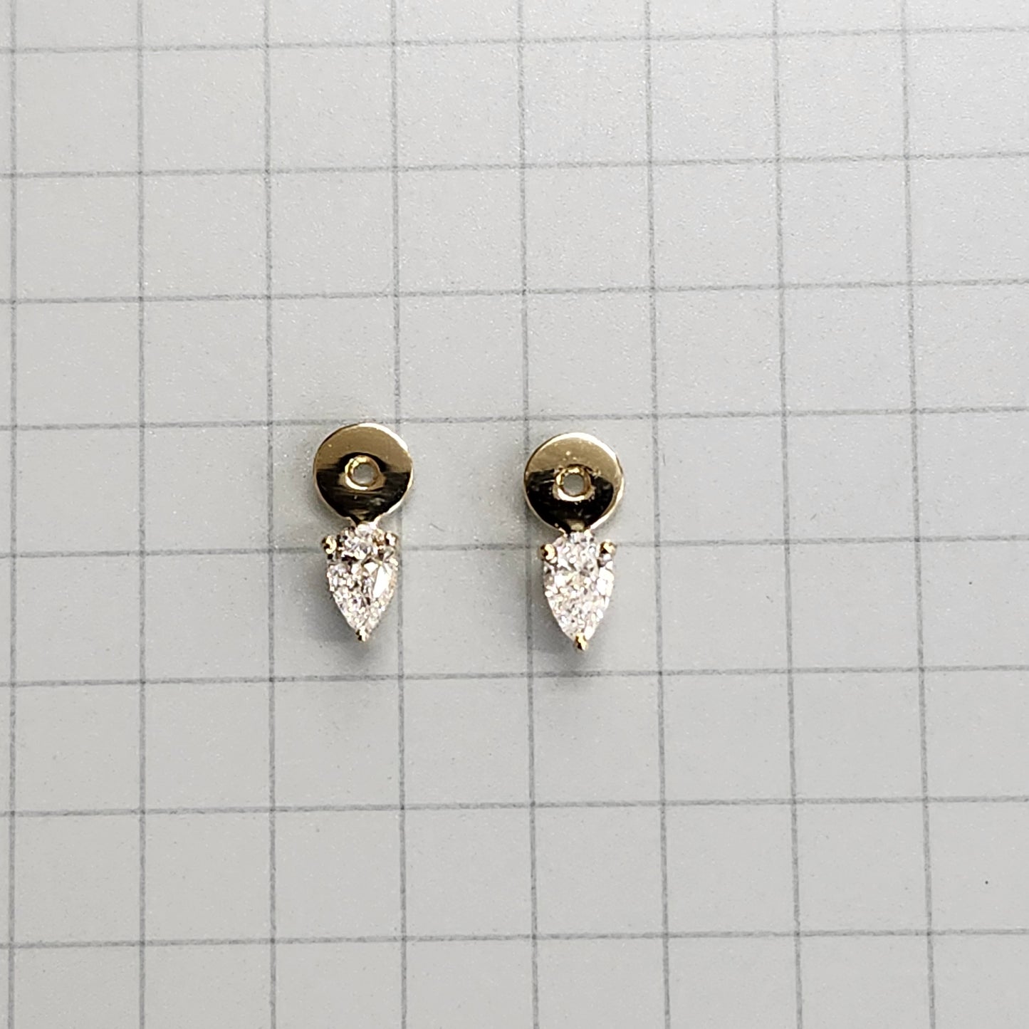 Pear Lab Diamond Jacket Earring/ Pear Diamond Jacket Earring/Jacket earring only/Diamond Single or Pair Jacket Earring