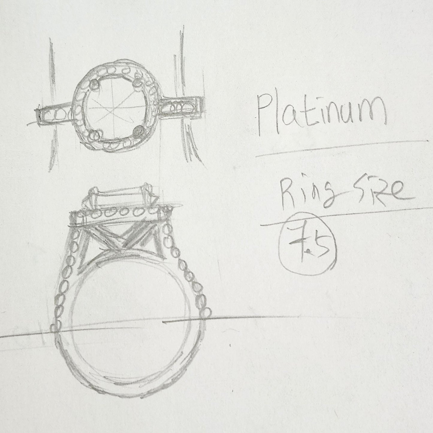 Sean's handmade custom order (Platinum Ring )