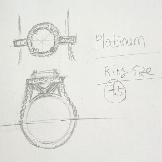 Sean's handmade custom order (Platinum Ring )