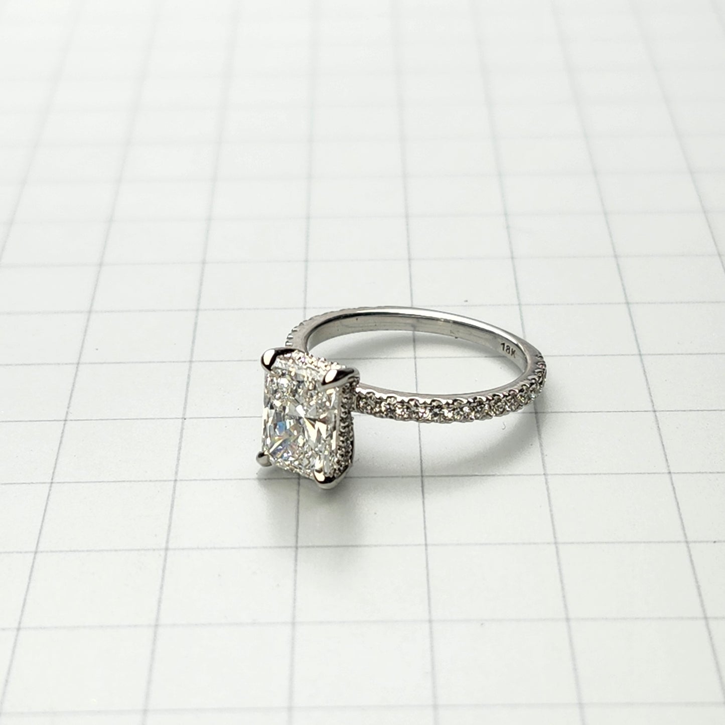GIA Certificate Radiant Cut Natural diamond Engagement Ring/Platinum,18K gold Radiant Cut Diamond Ring /Stackable diamond Ring/Anniversary gift