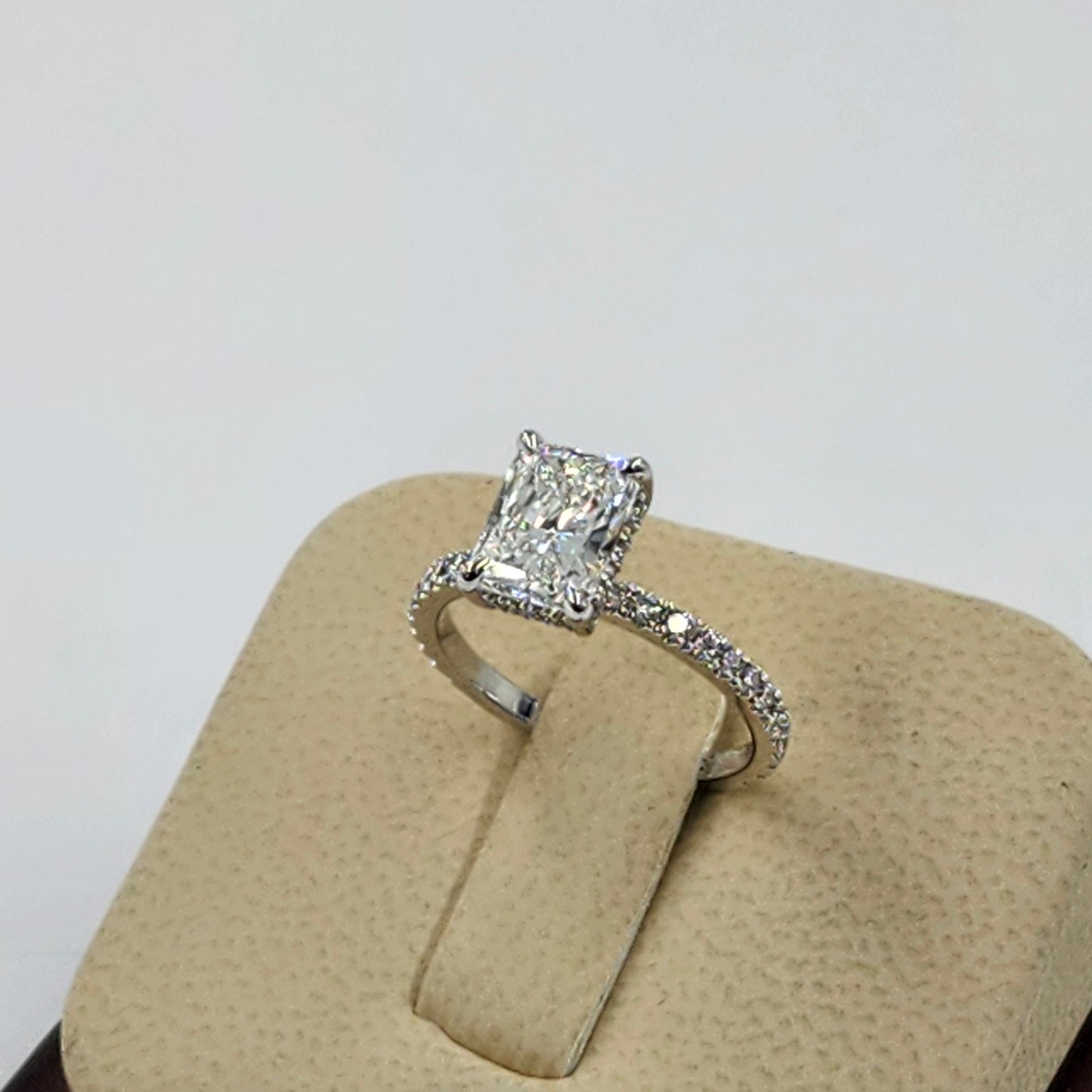 GIA Certificate Radiant Cut Natural diamond Engagement Ring/Platinum,18K gold Radiant Cut Diamond Ring /Stackable diamond Ring/Anniversary gift