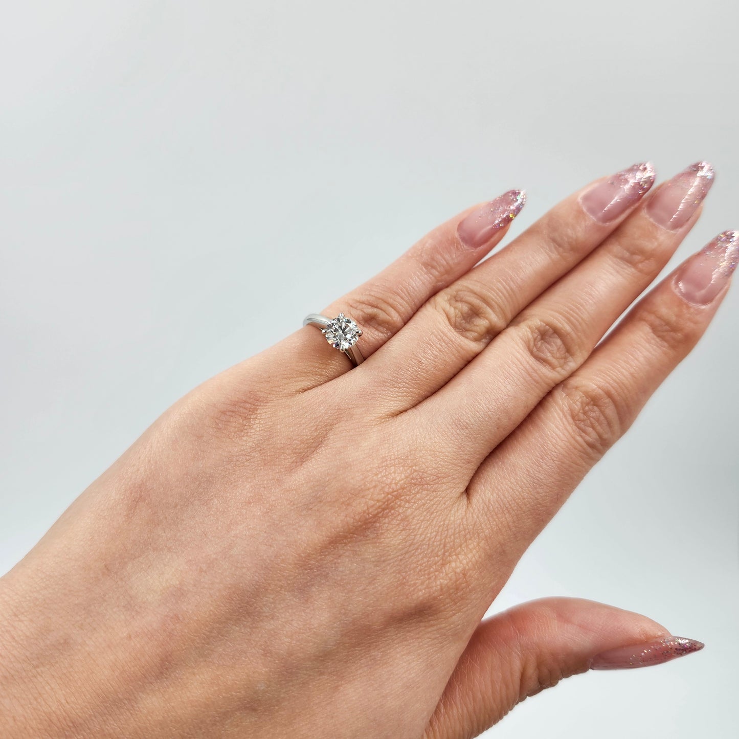Round Diamond Solitaire Engagement Ring /Platinum 1ct,2ct,3ct IGI Certified Lab Grown Diamond Amazing Solitaire Ring/Anniversary gift
