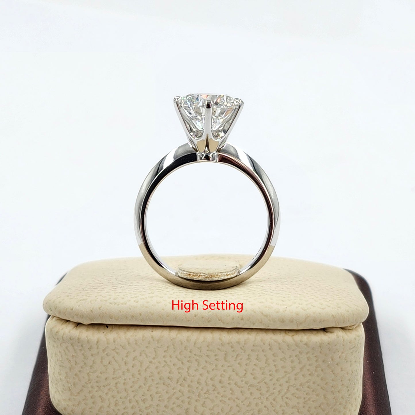 3ct Round Diamond Engagement Ring : Solitaire Lab Diamond 6 Prong Ring - Anniversary gift