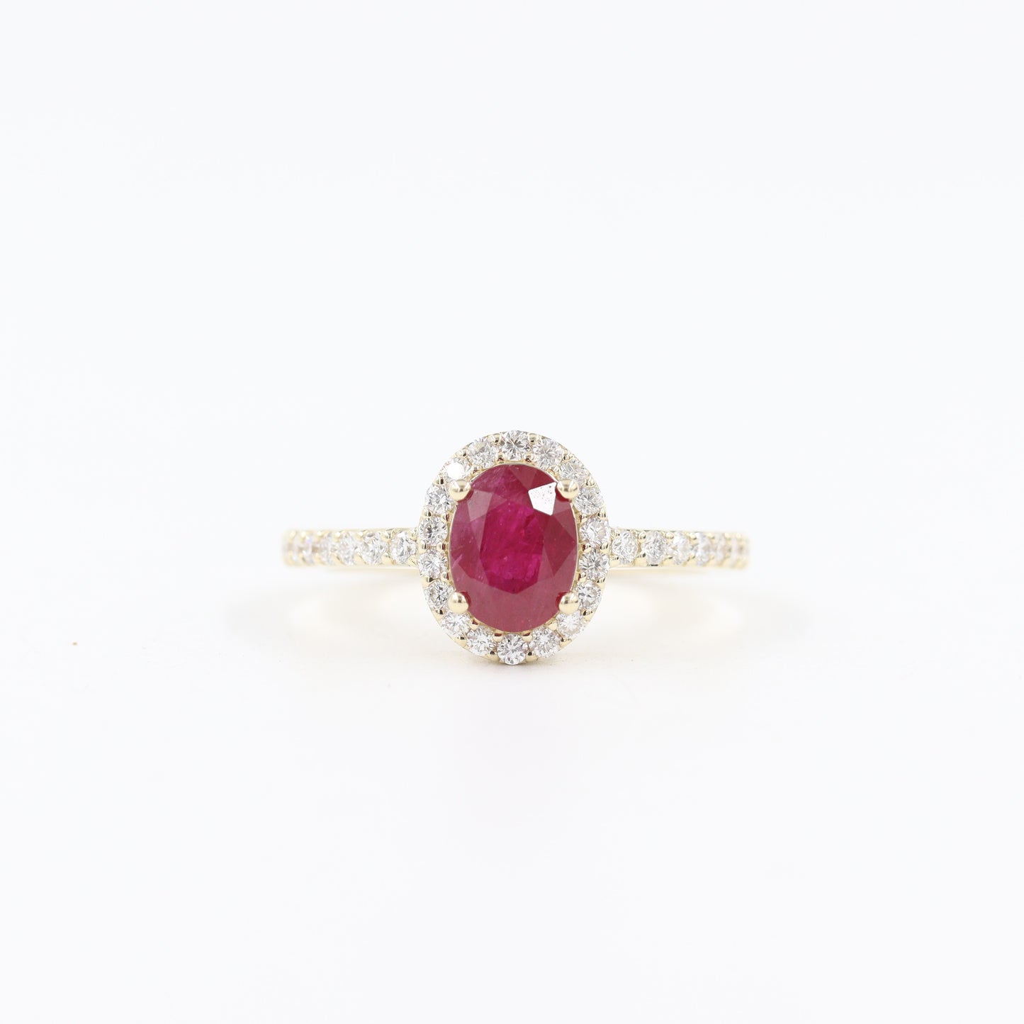 Genuine Ruby Ring/ Ruby Diamond Halo Ring/ Diamond Dainty Ring/ Ruby Engagement Ring/ Anniversary Ring/ Gift For Her/ Anniversary Gift