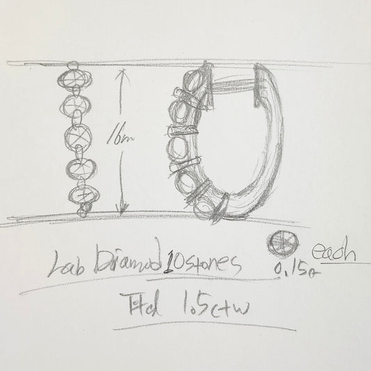 Sean's handmade custom order ( Hoop Earrings )