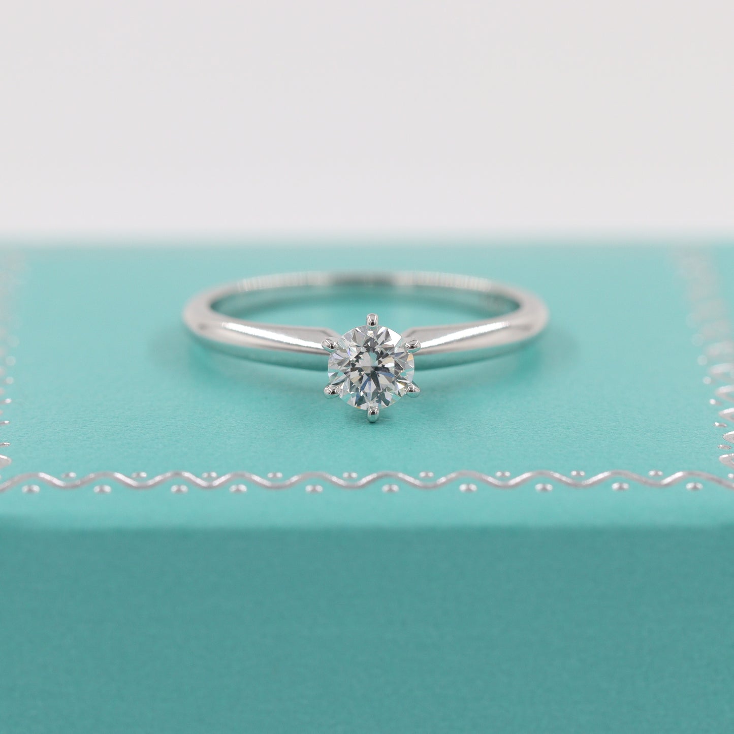 Solitaire Natural Diamond Engagement Ring - 14K Gold Dainty 0.3ct Diamond 6 Prong Ring - Anniversary Ring