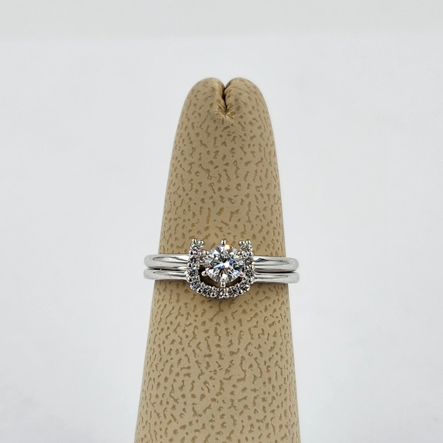 Stackable Horse Shoe Natural Diamond Wedding Band / Unique Stackable Diamond Band / Diamond Horse shoe Ring / Anniversary Gift