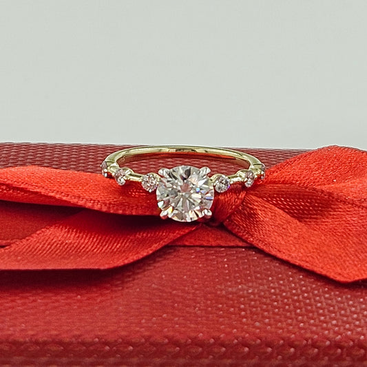 Unique 1.1ct Diamond Engagement Ring/Lab grown Diamond Ring / Anniversary Ring/ Gift for her