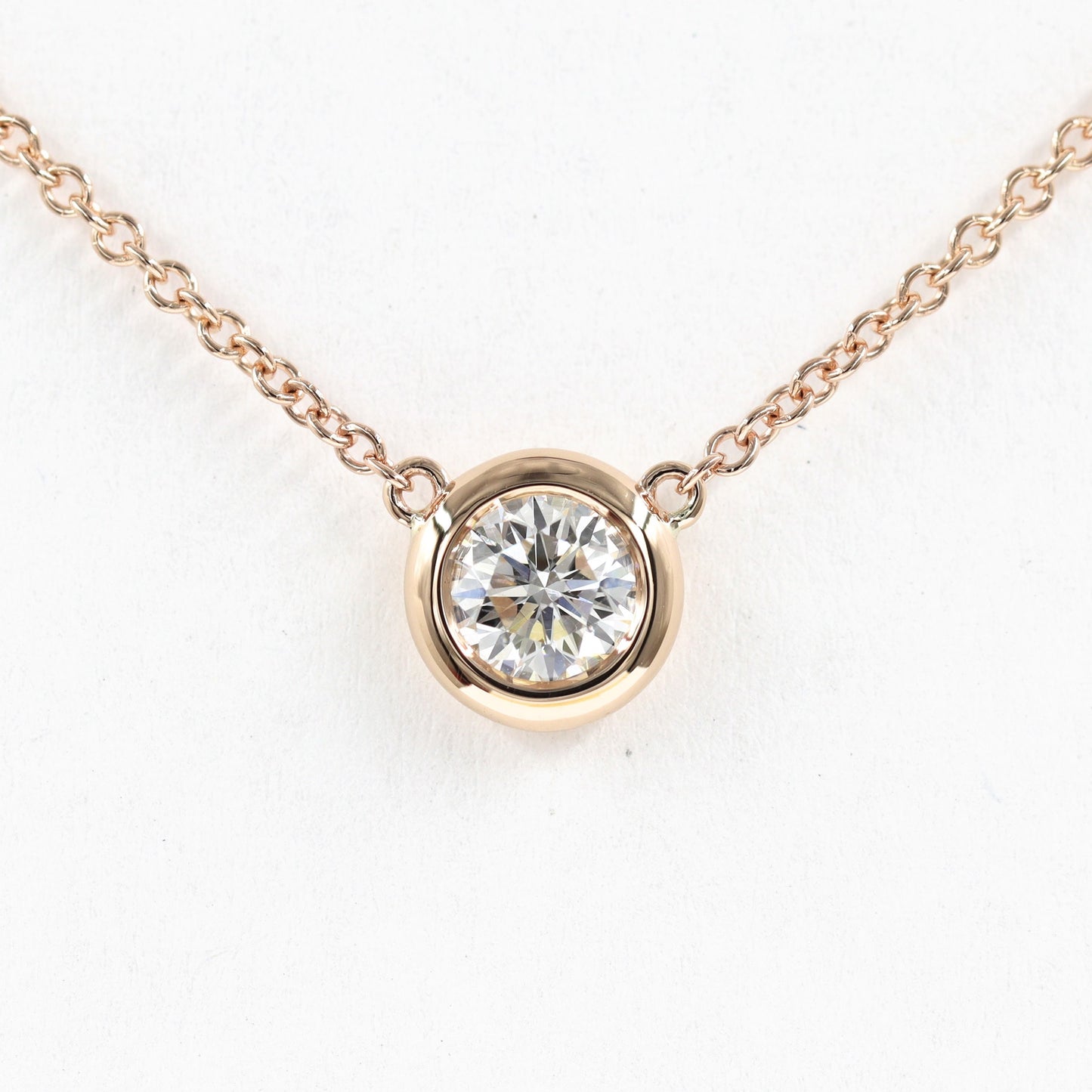 14K Gold Natural Diamond Solitaire Necklace - (0.1-0.3ct)Diamond Solitaire Pendant - Anniversary gift