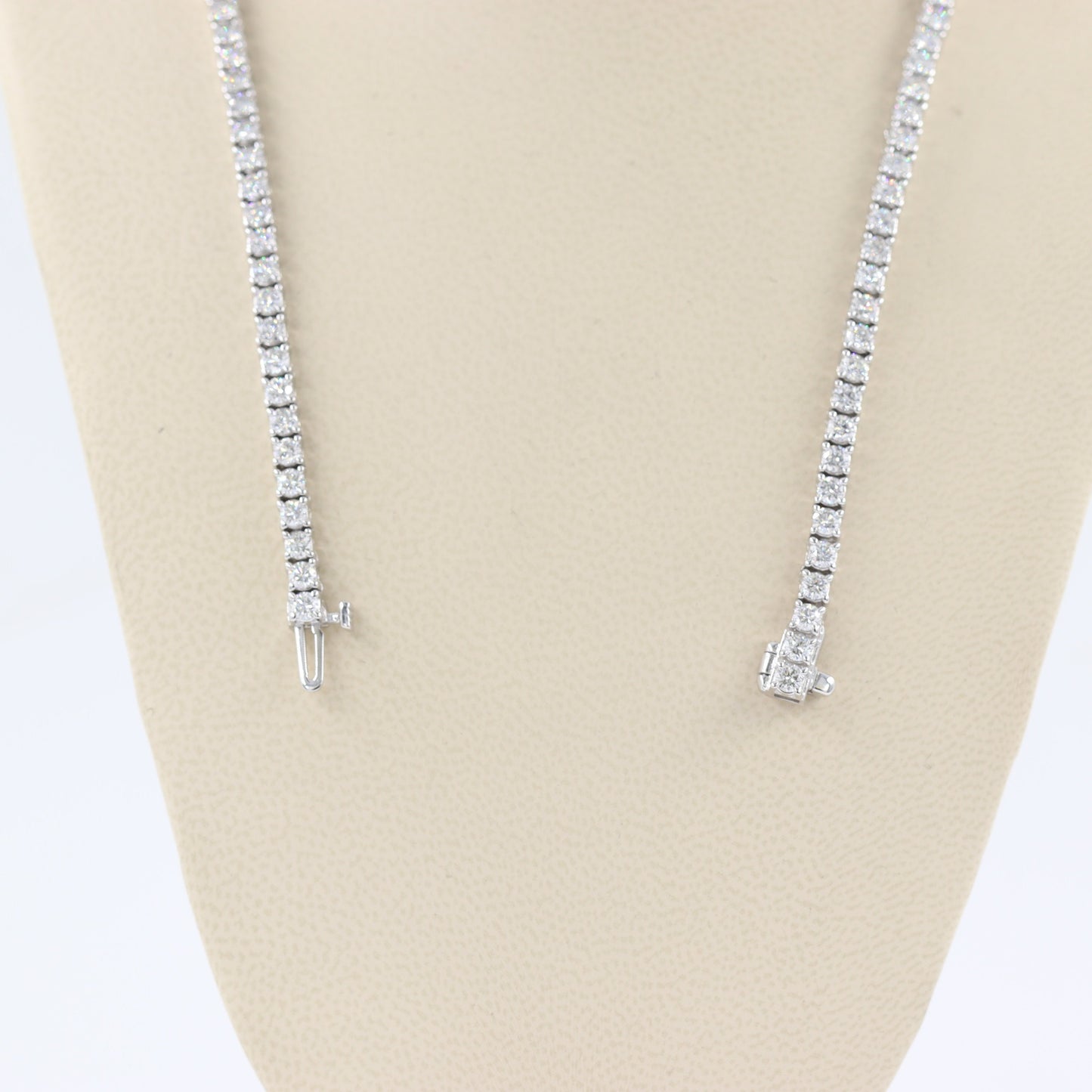 11ct Natural Diamond Tennis Necklace/Round Diamond Tennis Necklace/Diamond Engagement Necklace/Four prong Tennis Necklace/Anniversary Gift