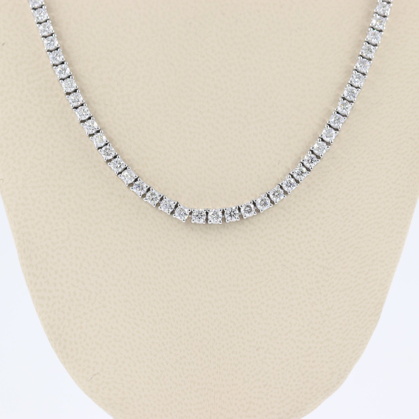 11ct Natural Diamond Tennis Necklace/Round Diamond Tennis Necklace/Diamond Engagement Necklace/Four prong Tennis Necklace/Anniversary Gift