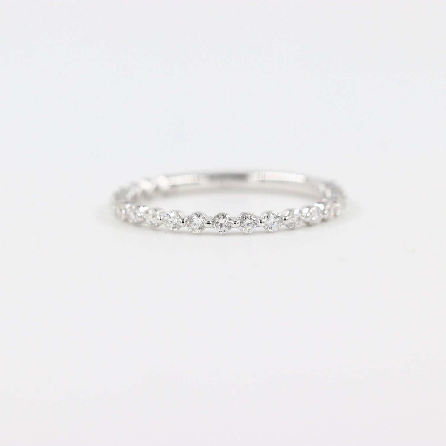 14K Gold Natural Diamond Eternity Band: Stackable Wedding Ring, 0.45ct- Anniversary Gift