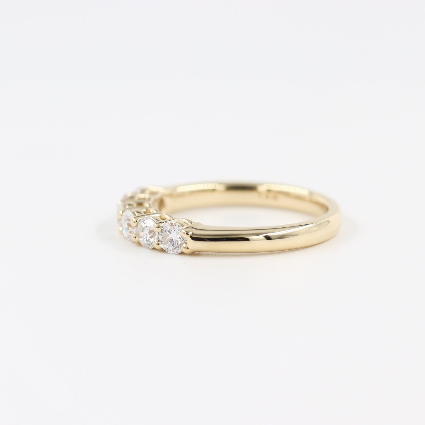 14K Gold Natural Diamond Wedding Band: 0.63ct Eternity Ring - Anniversary Gift