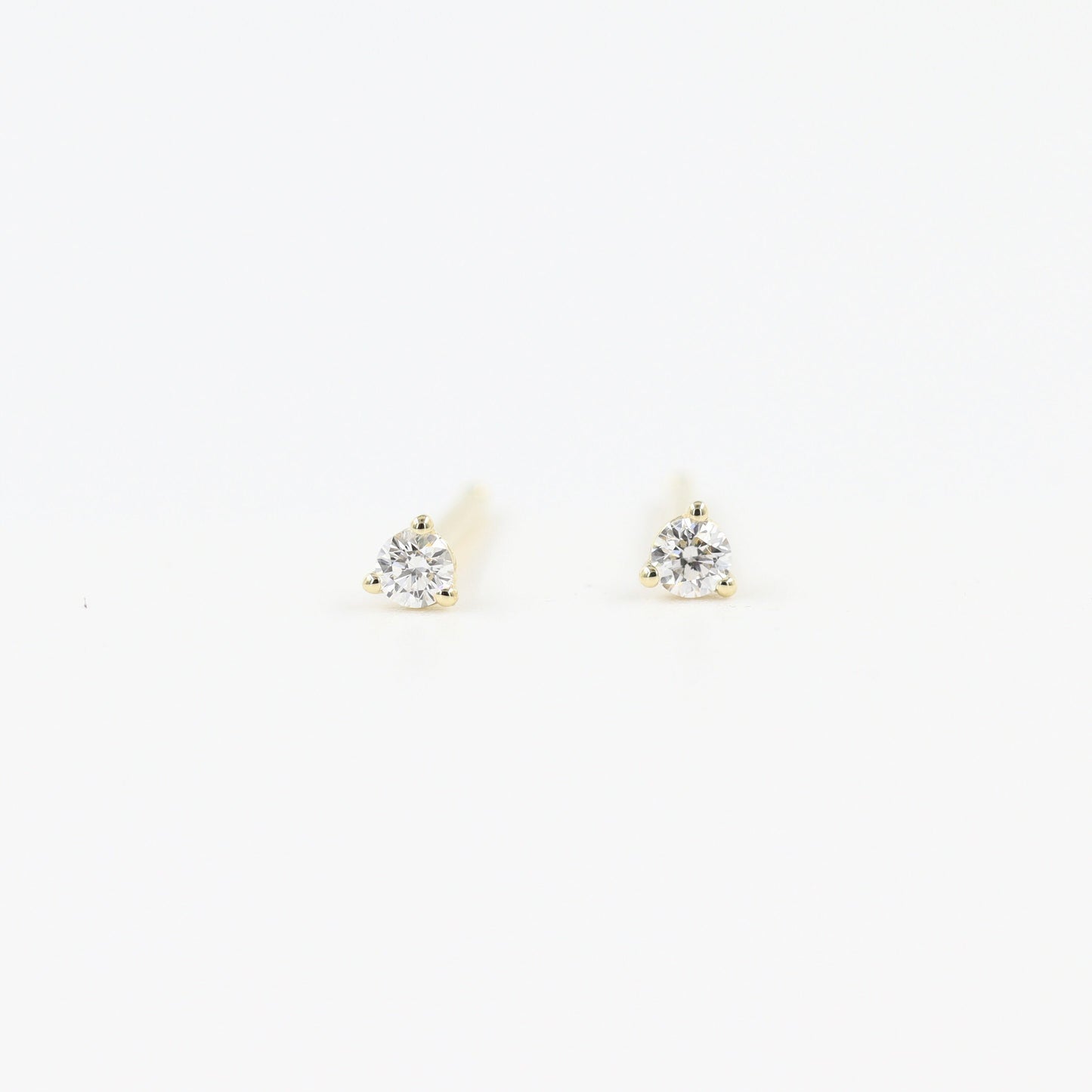 Solitaire Natural Diamond Earring/Three Prong Set Diamond Earring/Stud Earring/Solitaire Stud Earring/Dainty Simple Earring/Anniversary gift