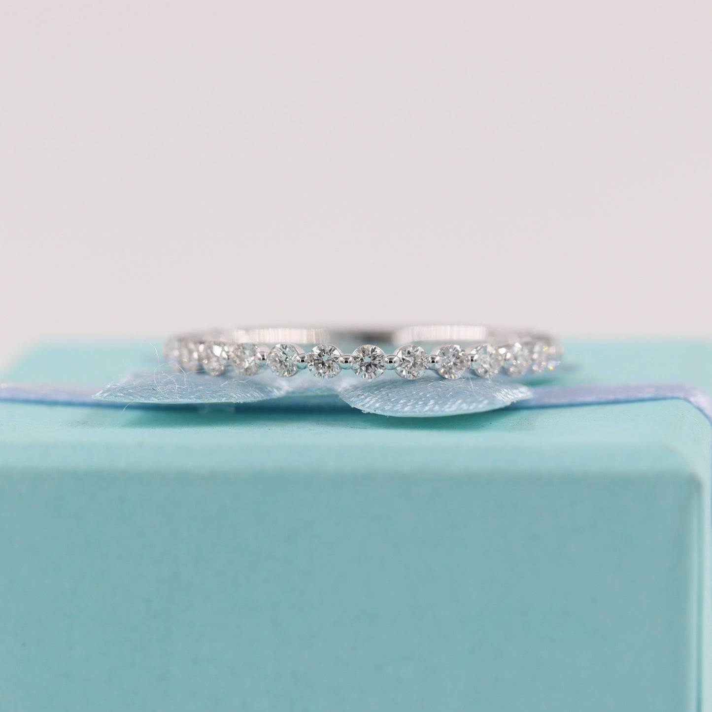 14K Gold Natural Diamond Eternity Band: Stackable Wedding Ring, 0.45ct- Anniversary Gift