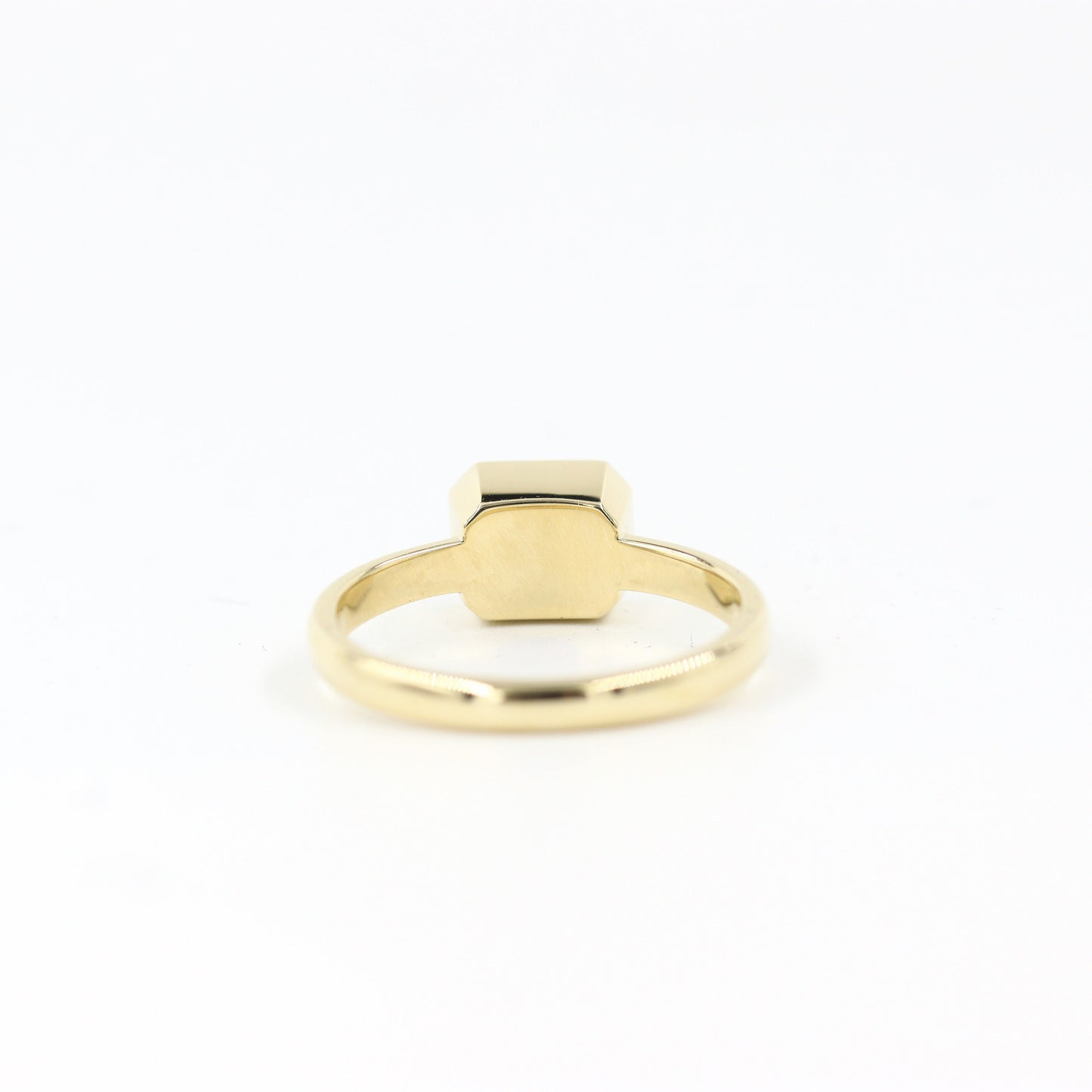 Handmade 14K Gold Emerald Ring: Bezel Set Engagement Ring