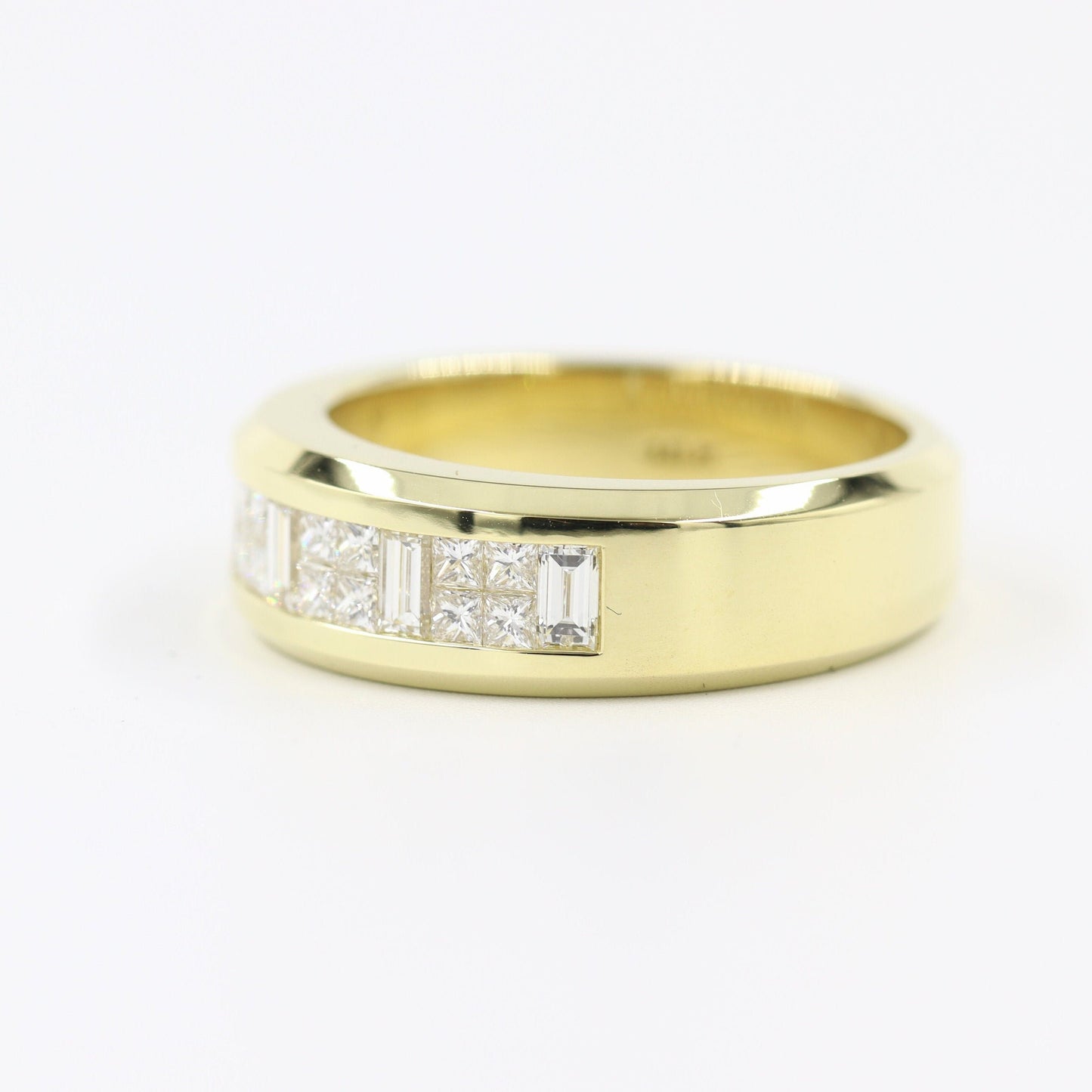 Natural Diamond Invisible Set Ring / Platinum,14K,18K gold Natural Diamond  Ring/Brilliant and Princess Cut Diamond Ring / Anniversary gift