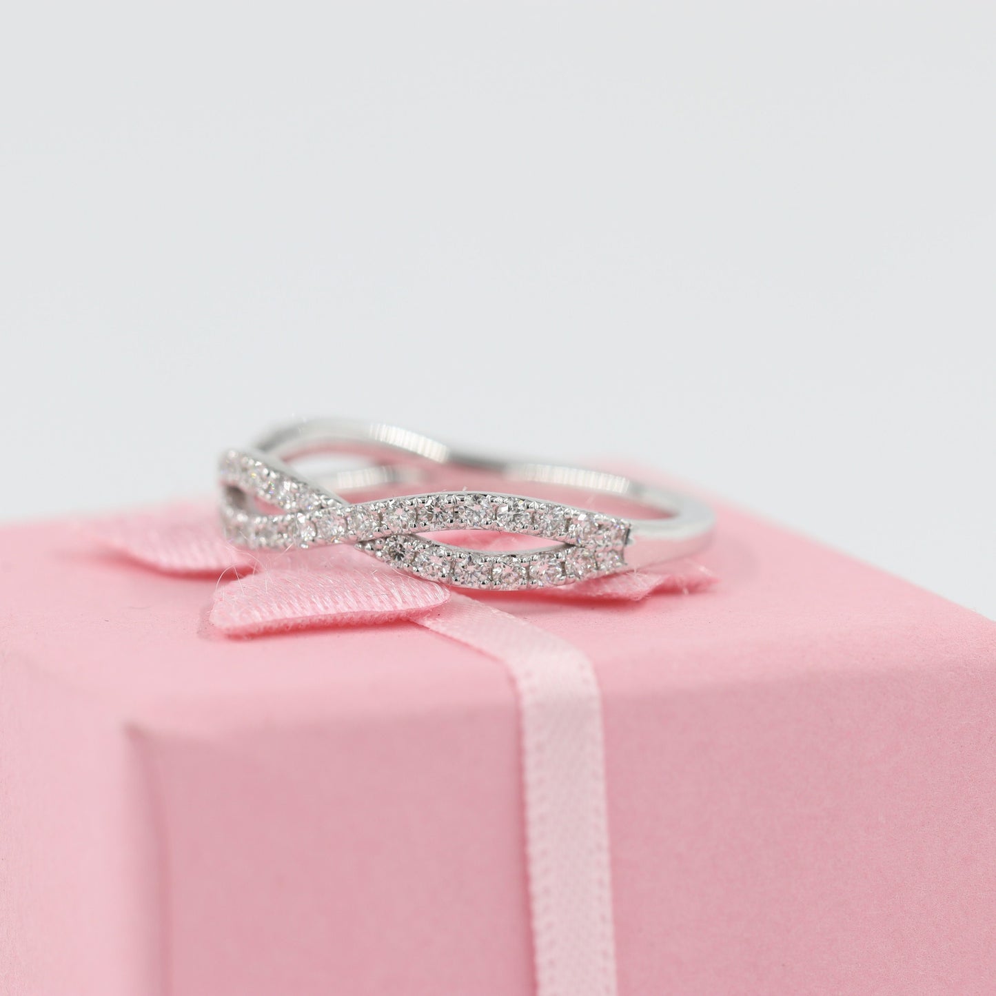 Half Natural Diamond Wedding Ring / 0.5ct Diamond Eternity Ring / Diamond Eternity Wedding Band / Anniversary Gift