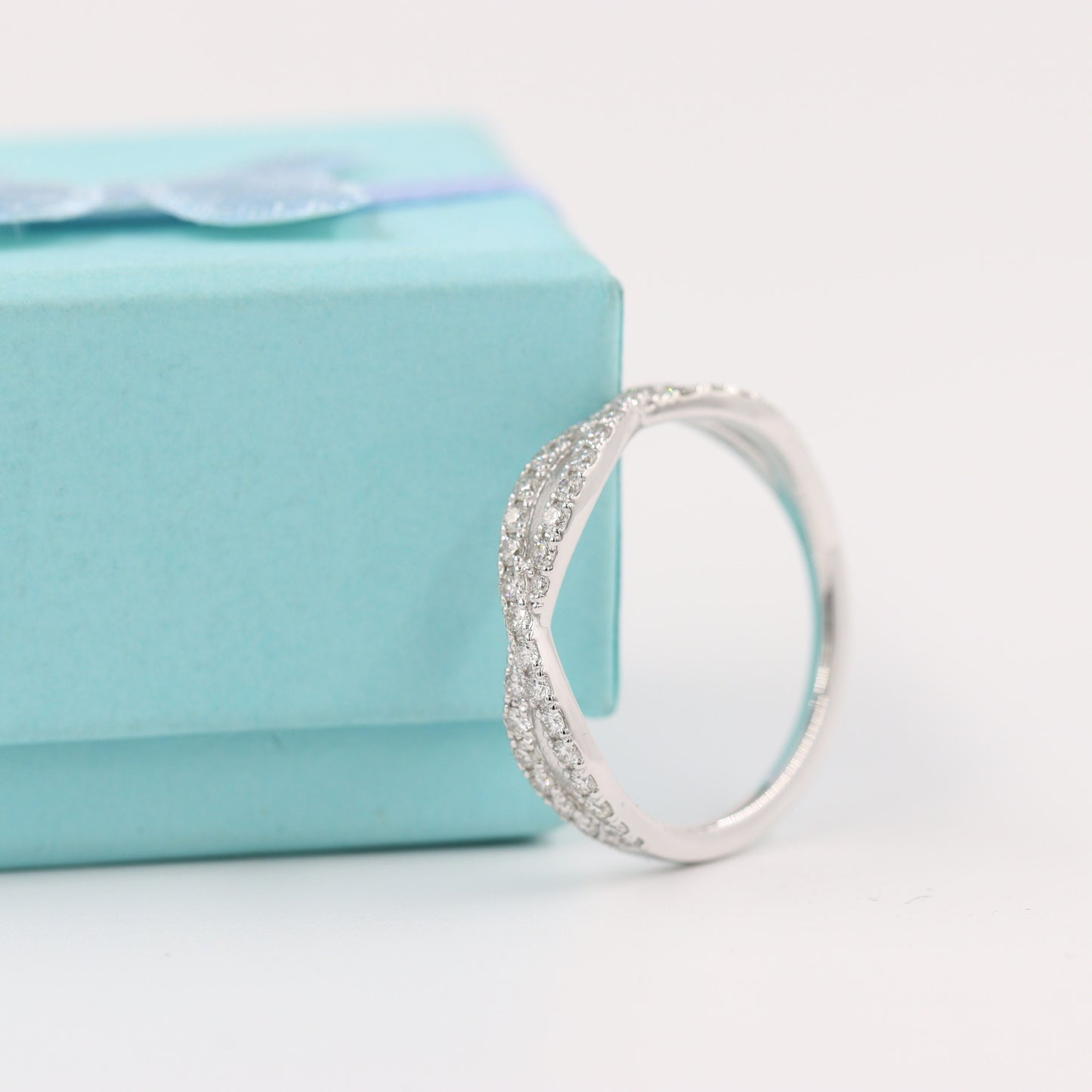 Half Natural Diamond Wedding Ring / 0.5ct Diamond Eternity Ring / Diamond Eternity Wedding Band / Anniversary Gift