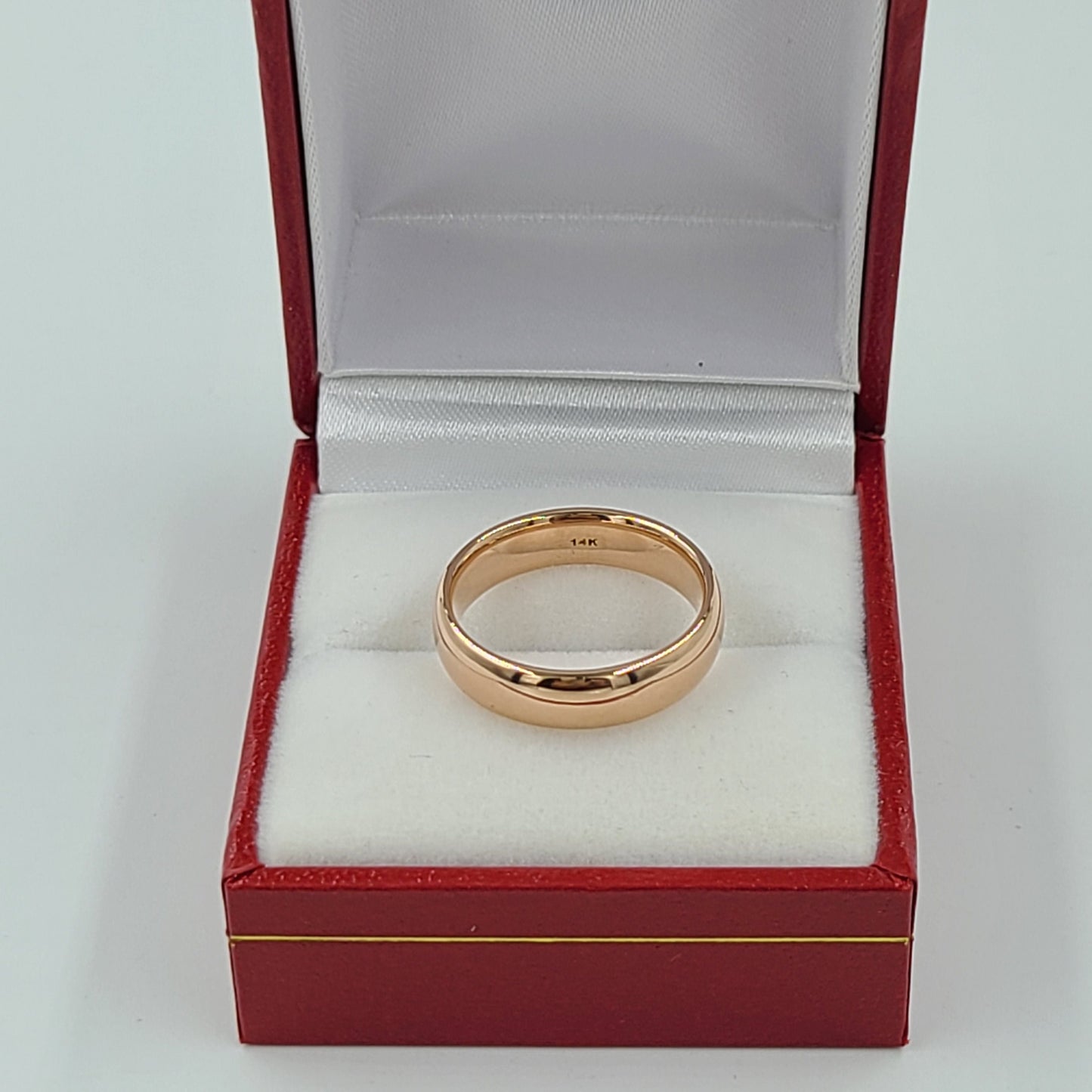 Handmade 14k Gold Wedding Band Ring - 5mm Low Oval - Anniversary Gift