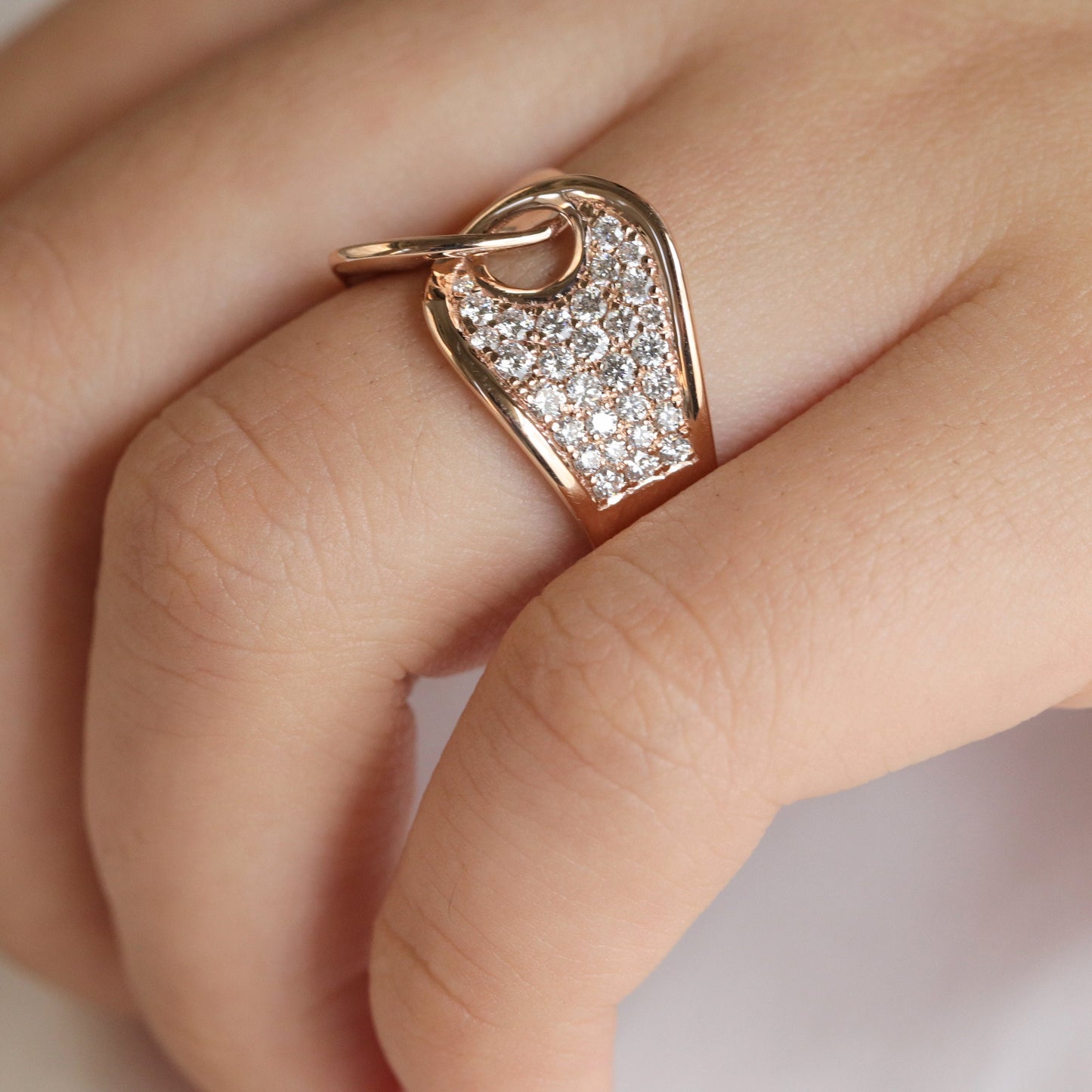 14K gold Natural Diamond Ring /Unique Twist Cluster Diamond Ring / 18K gold Cluster Diamond  Ring /Gift for her / Anniversary Gift