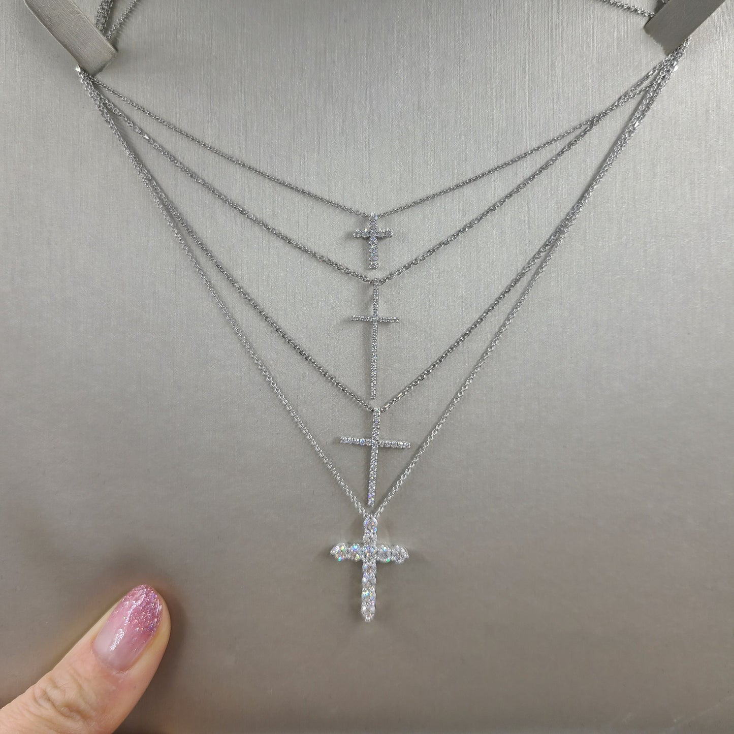 Natural Diamond Cross Necklace /Dainty Simple Cross Necklace/ Adjustable Length/ Religious/ 14K Gold Cross Necklace/ Anniversary Gift