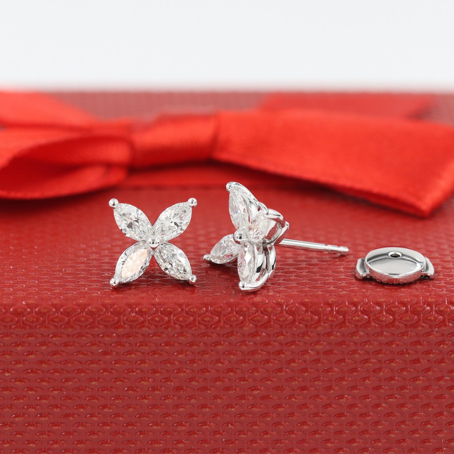 Marquise Natural Diamond Stud Earring/Total 1ct Marquise Diamond Stud Earrings/Tiny Marquise Earring/Diamond Stud Earring /Anniversary gift