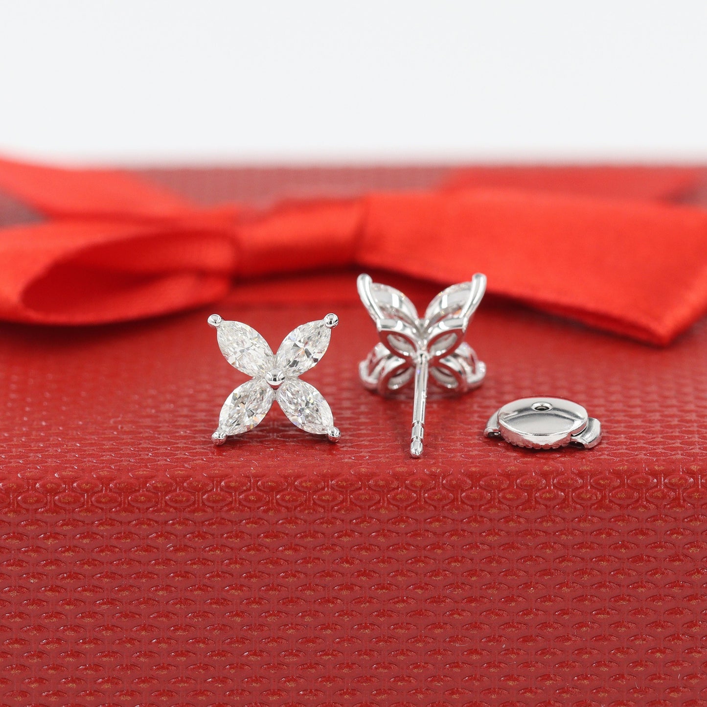 Marquise Natural Diamond Stud Earring/Total 1ct Marquise Diamond Stud Earrings/Tiny Marquise Earring/Diamond Stud Earring /Anniversary gift