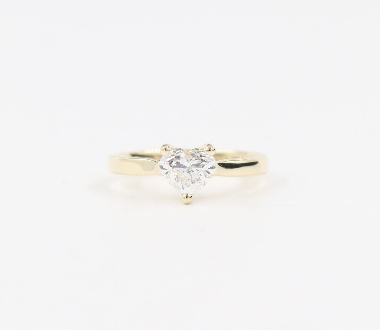 1ct Heart Diamond Ring - 14K ,18K Gold, Platinum Engagement Diamond Ring - Anniversary gift