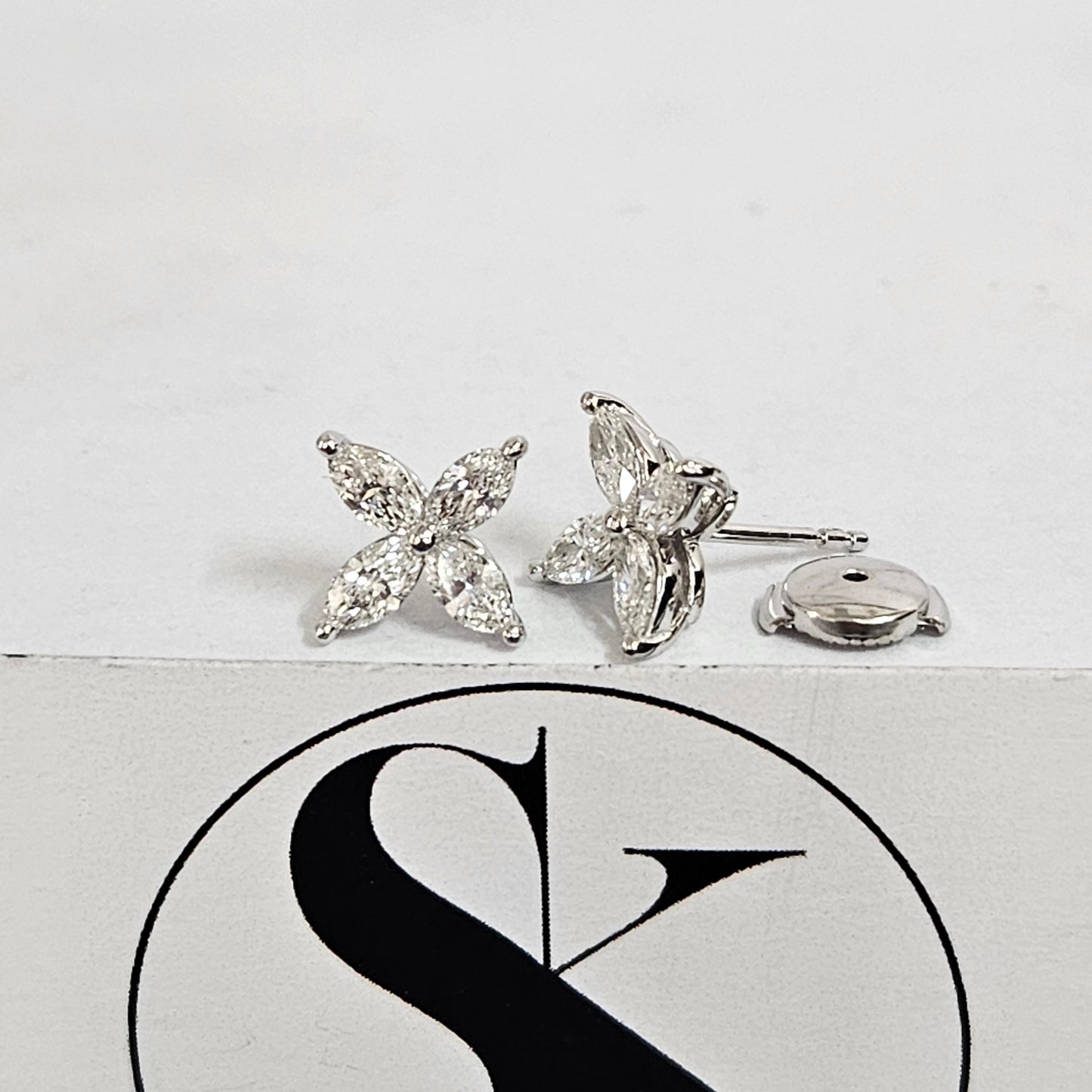 Marquise Natural Diamond Stud Earring/Total 1ct Marquise Diamond Stud Earrings/Tiny Marquise Earring/Diamond Stud Earring /Anniversary gift