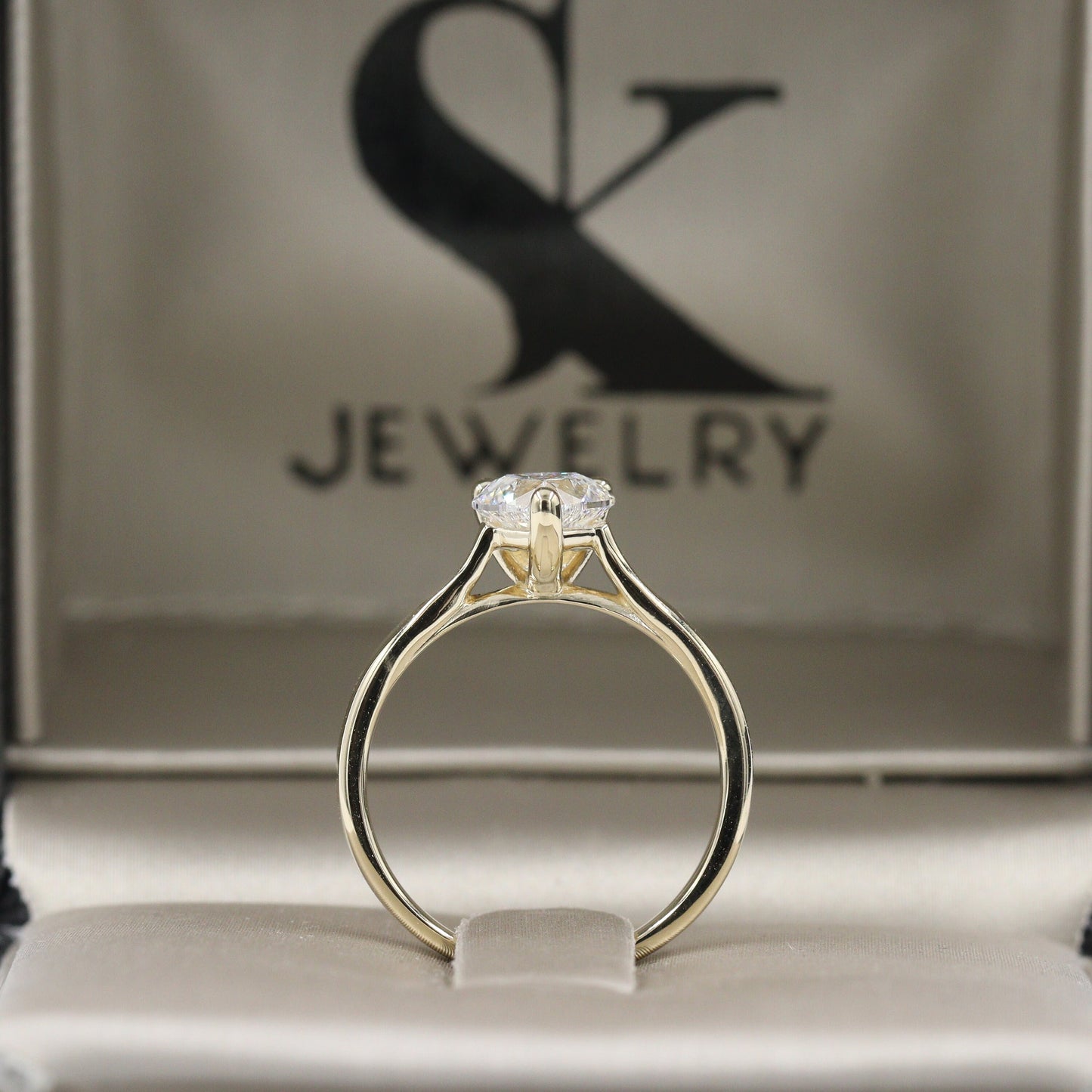 1ct Heart Diamond Ring - 14K ,18K Gold, Platinum Engagement Diamond Ring - Anniversary gift