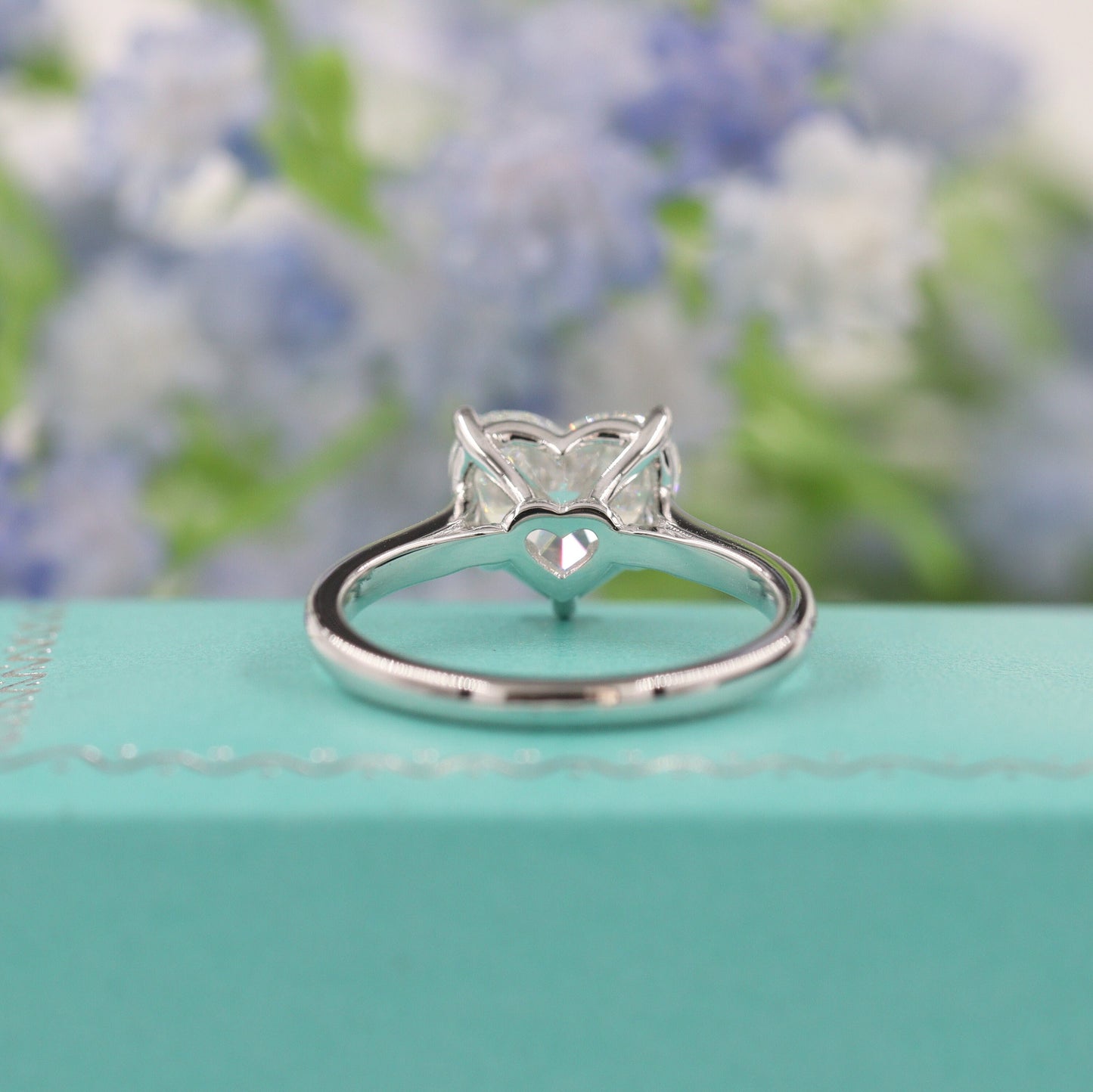 2ct Heart Diamond Solitaire Ring - Unique Diamond Engagement Ring -  Anniversary gift