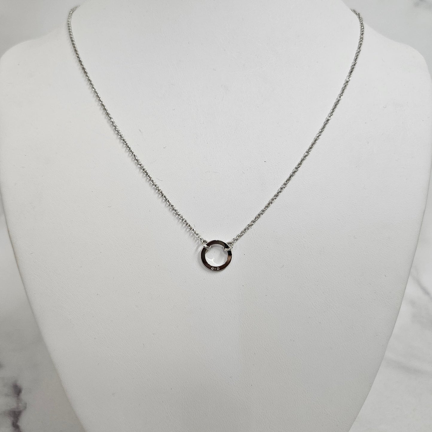 11mm Open Circle Gold Necklace/Gold Circle Pendant/14k Gold Men's Pendant /Simple Dainty Women's Pendant /Gift for Her/Anniversary Gift
