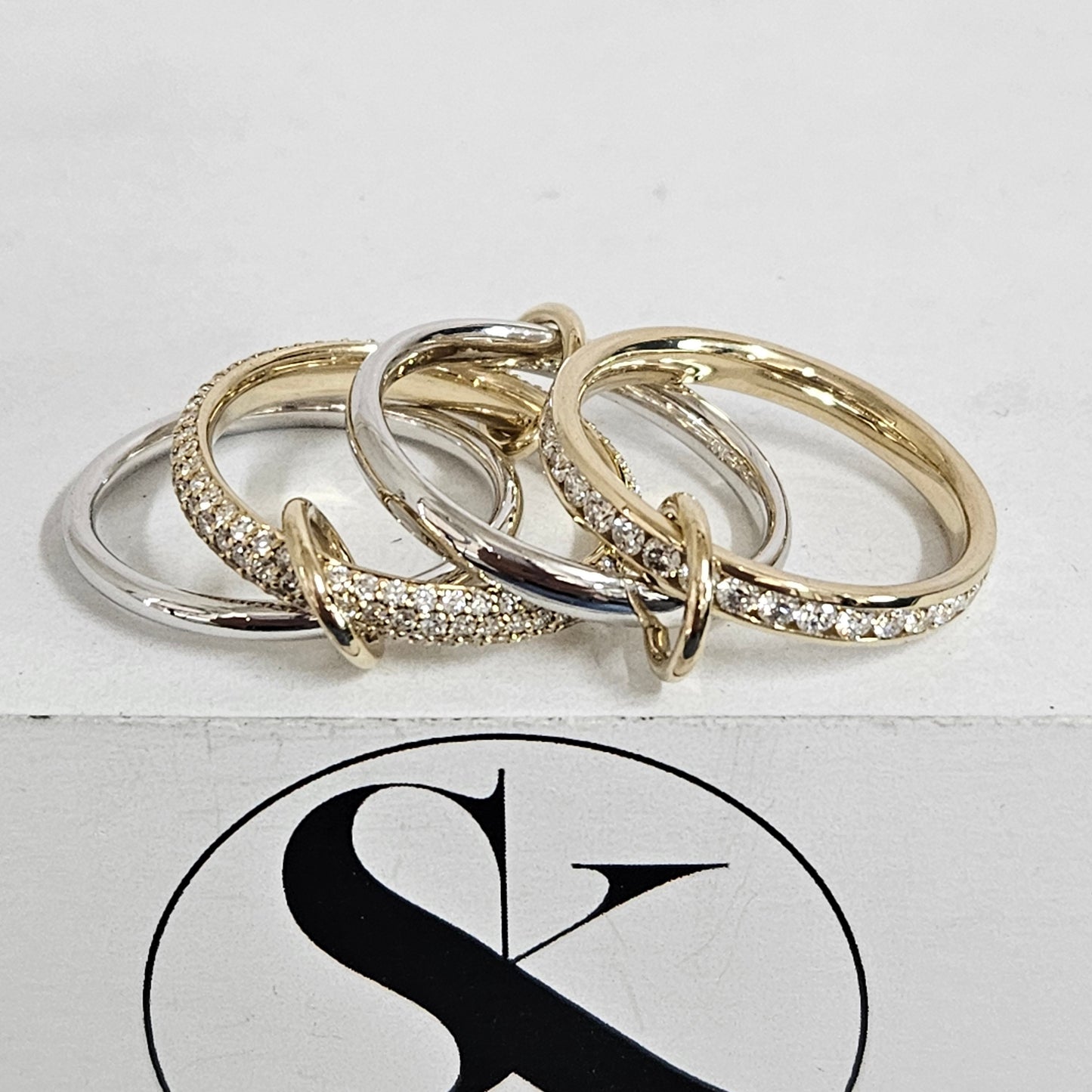 14K Gold Natural Diamond Eternity Band: Handmade Stacking Ring- Anniversary Gift